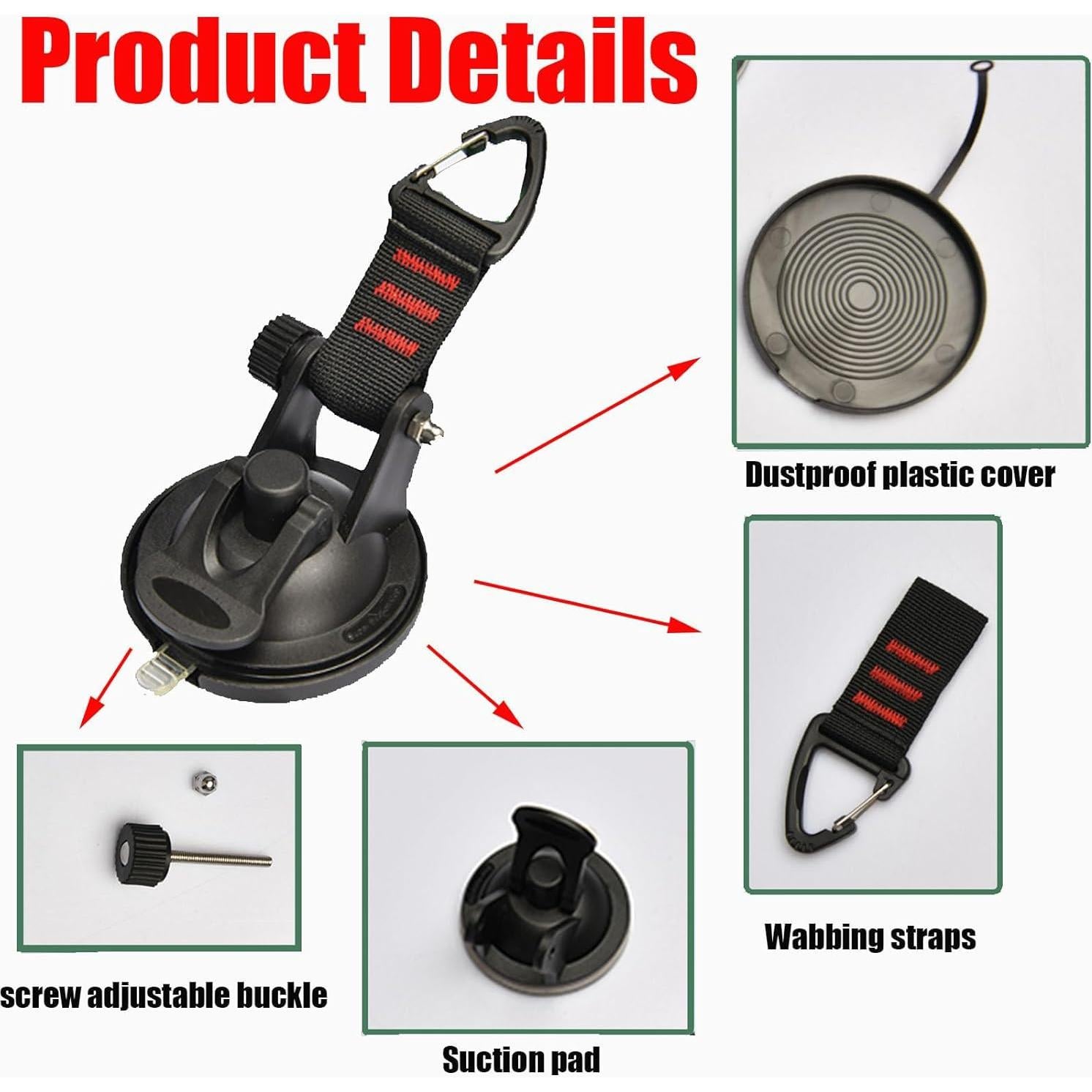 4 Ventosas de Alta Resistencia Eyskutvjc para Camping y Barco