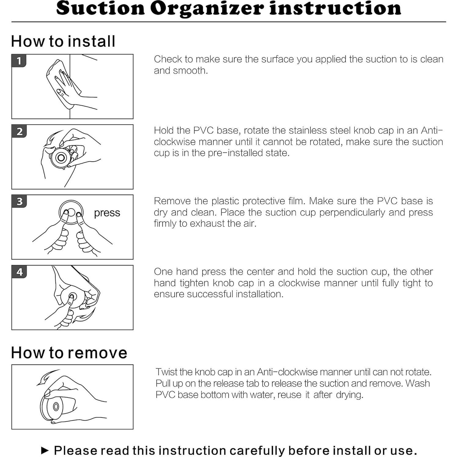 Gancho de Ducha JOMOLA con Ventosa 2PCS Acero Inoxidable