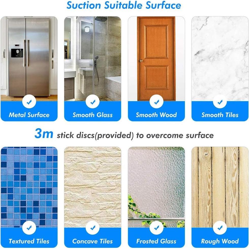 Ganchos de Ventosa BOPai para Ducha y Toallas - 4 Ganchos