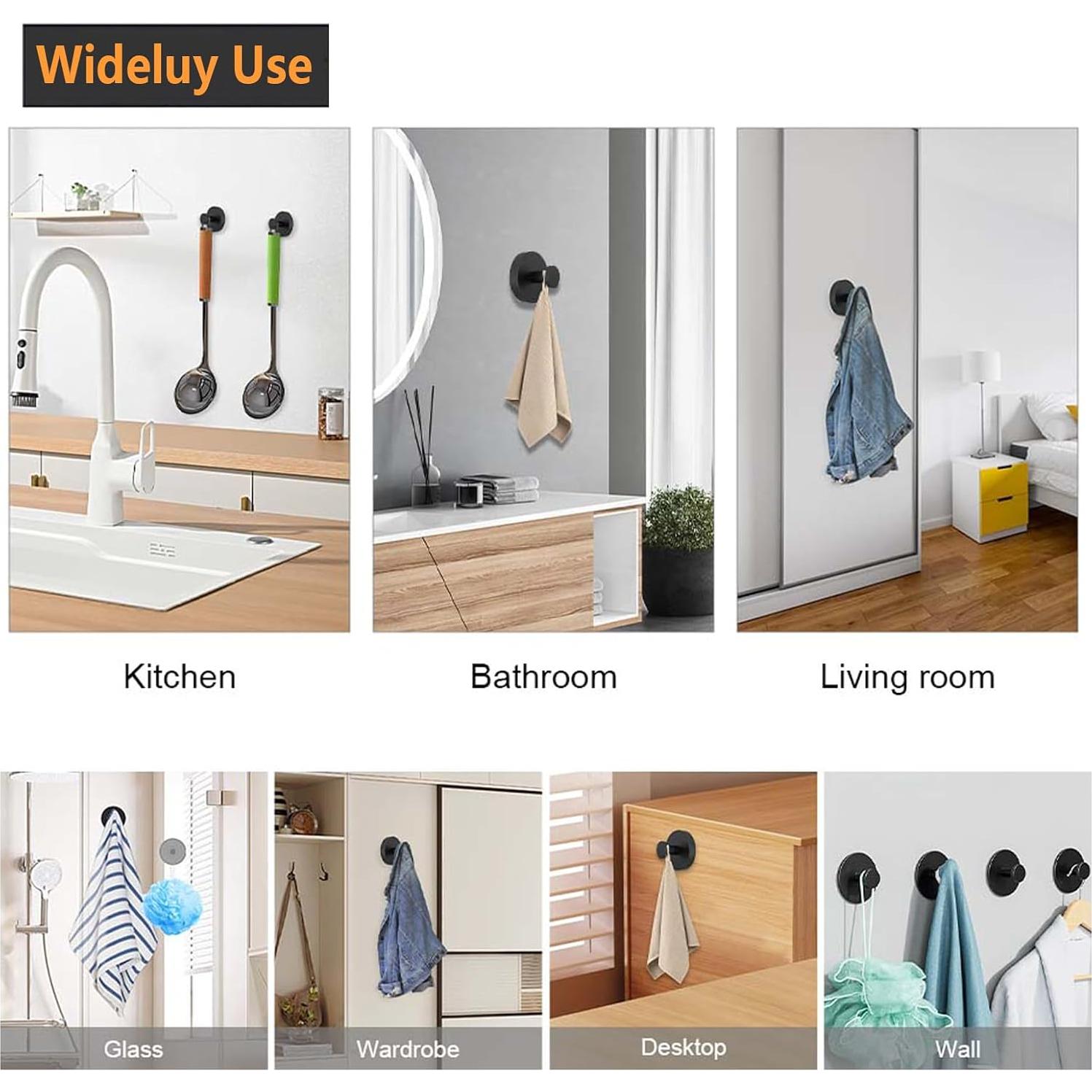 Ganchos de Ventosa Homeshifters 2 Piezas Acero Inoxidable