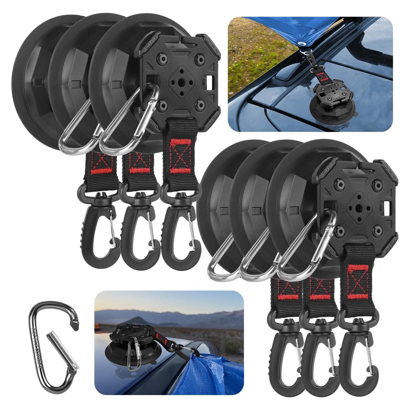 Ganchos de Anclaje de Ventosas HLOGREE 6PCS 20kg