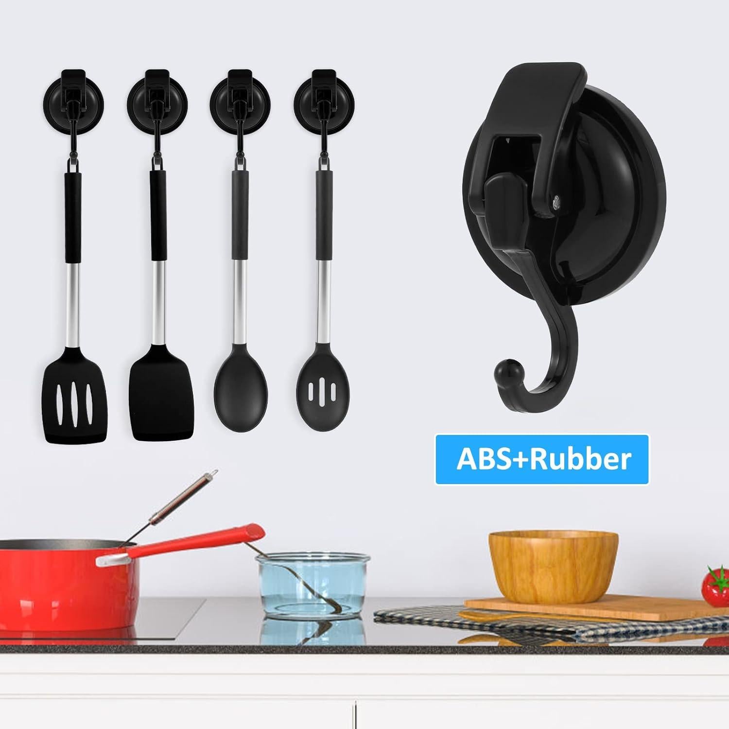 Gancho de Ventosa Reutilizable YMKWZ 15LB Negro 2pcs