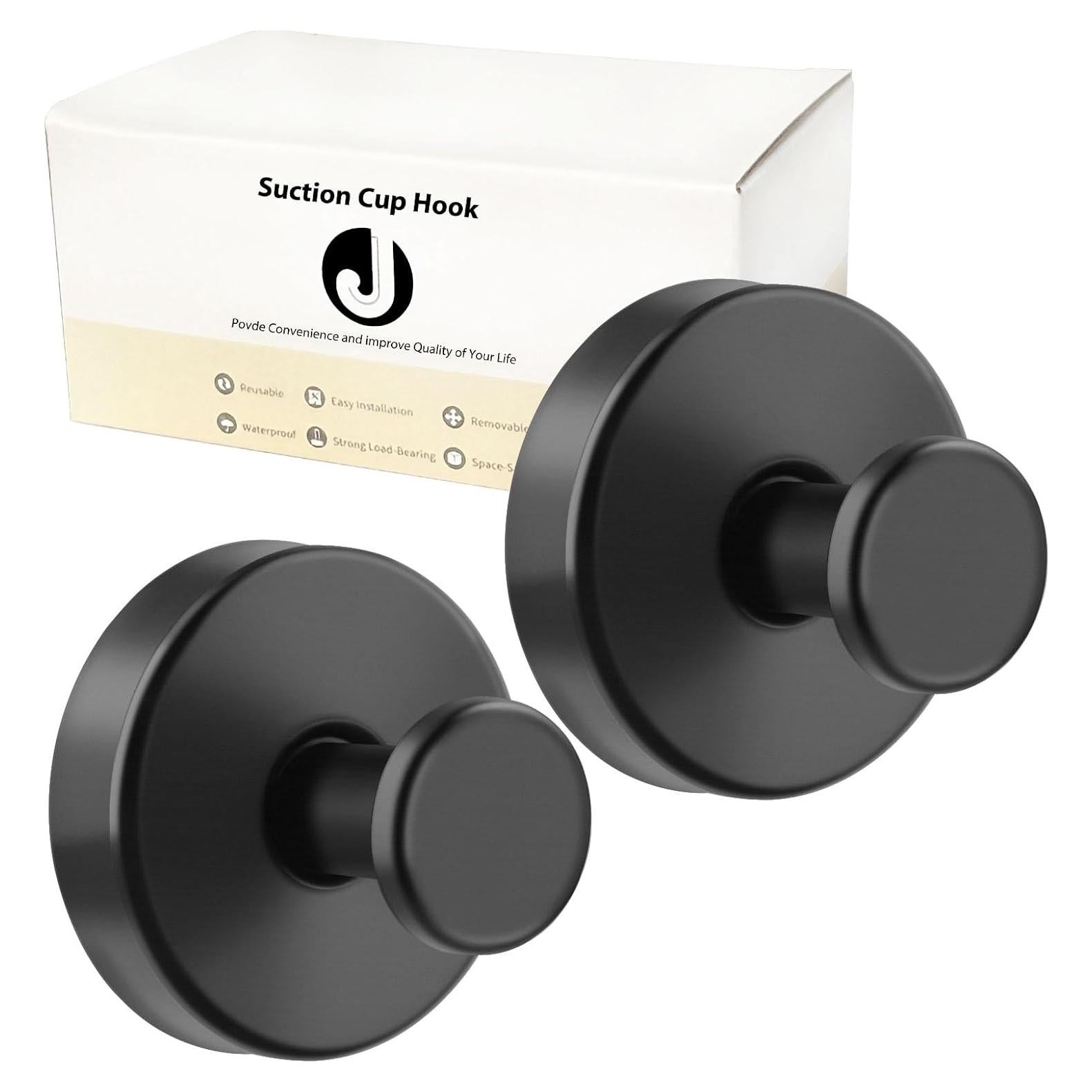 Ganchos de Ventosa EASETROL para Ducha - Acero Inoxidable, 2 Unidades