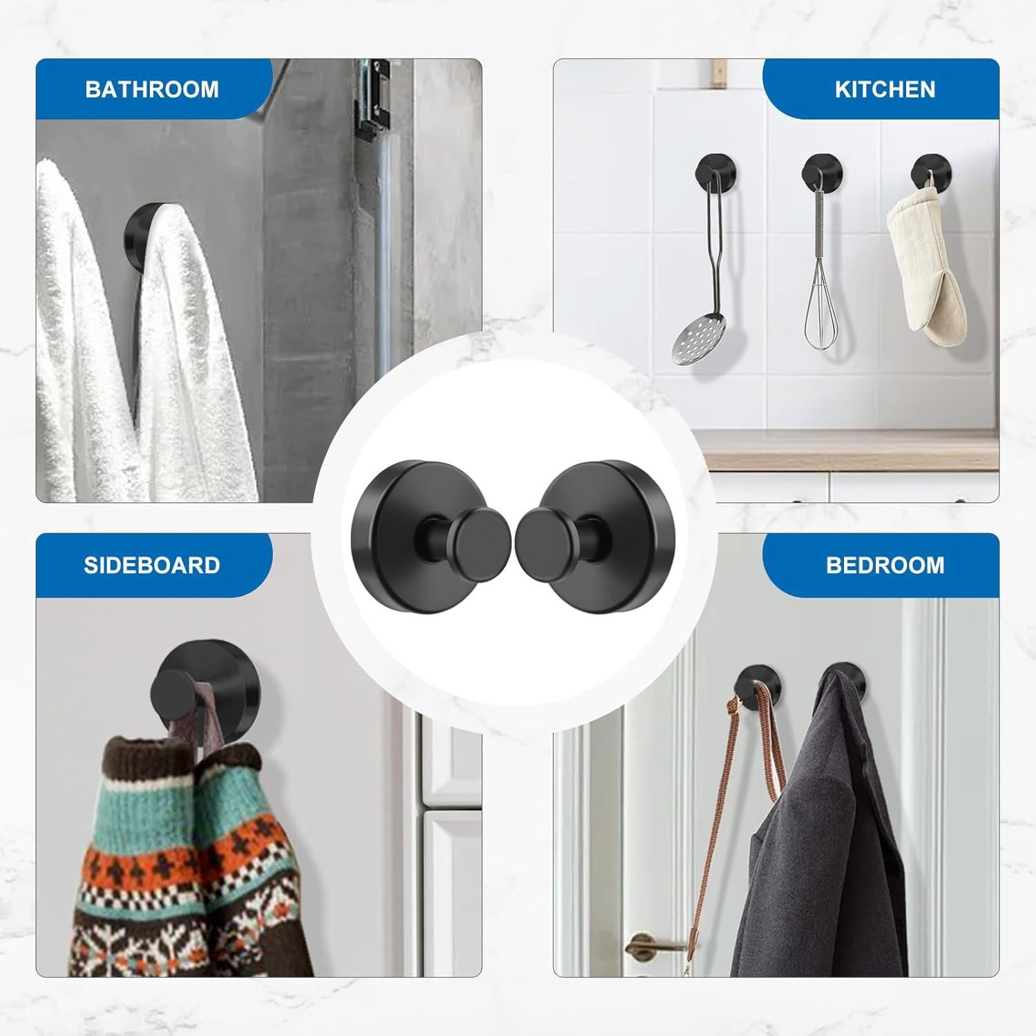 Ganchos de Ventosa EASETROL para Ducha - Acero Inoxidable, 2 Unidades