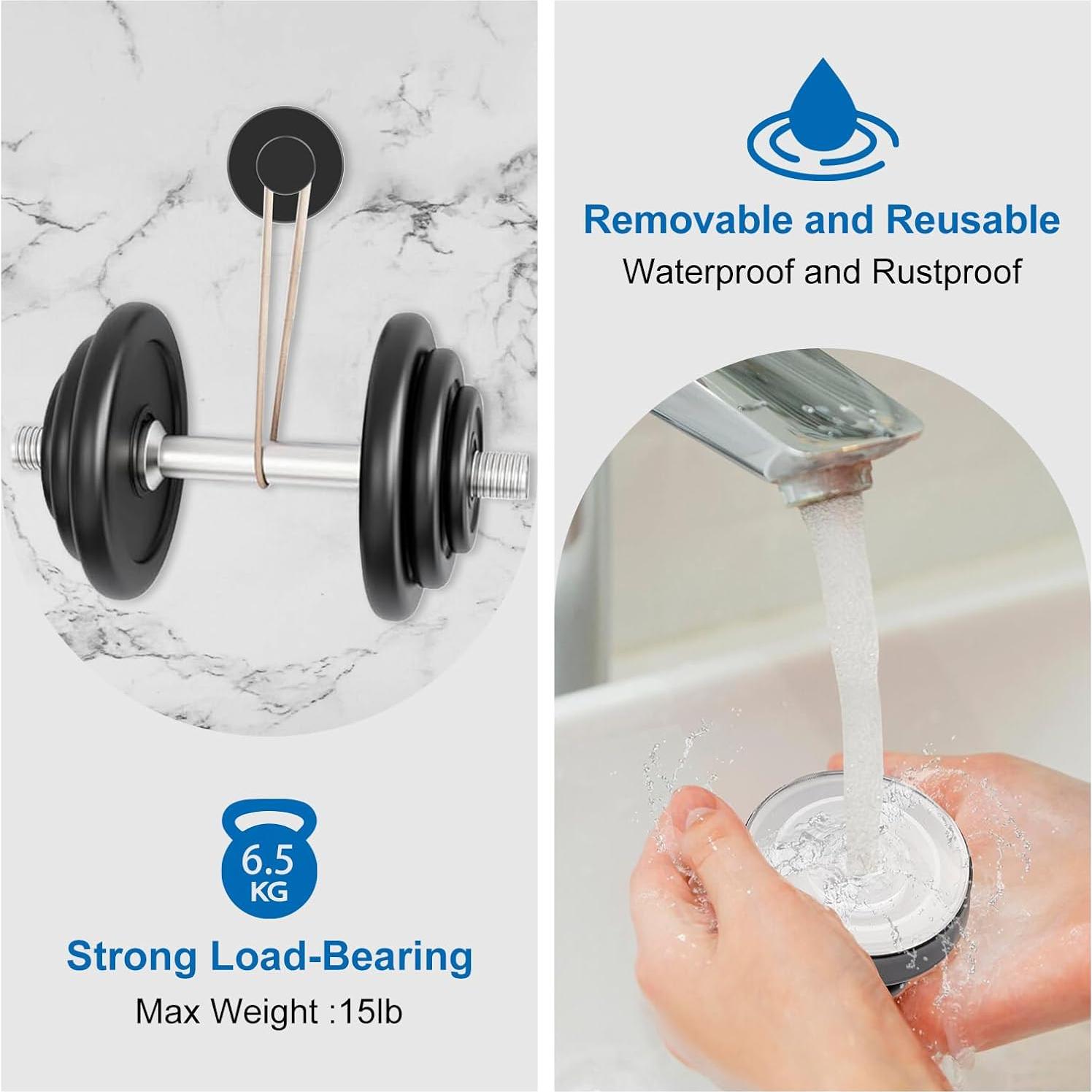 Ganchos de Ventosa EASETROL para Ducha - Acero Inoxidable, 2 Unidades