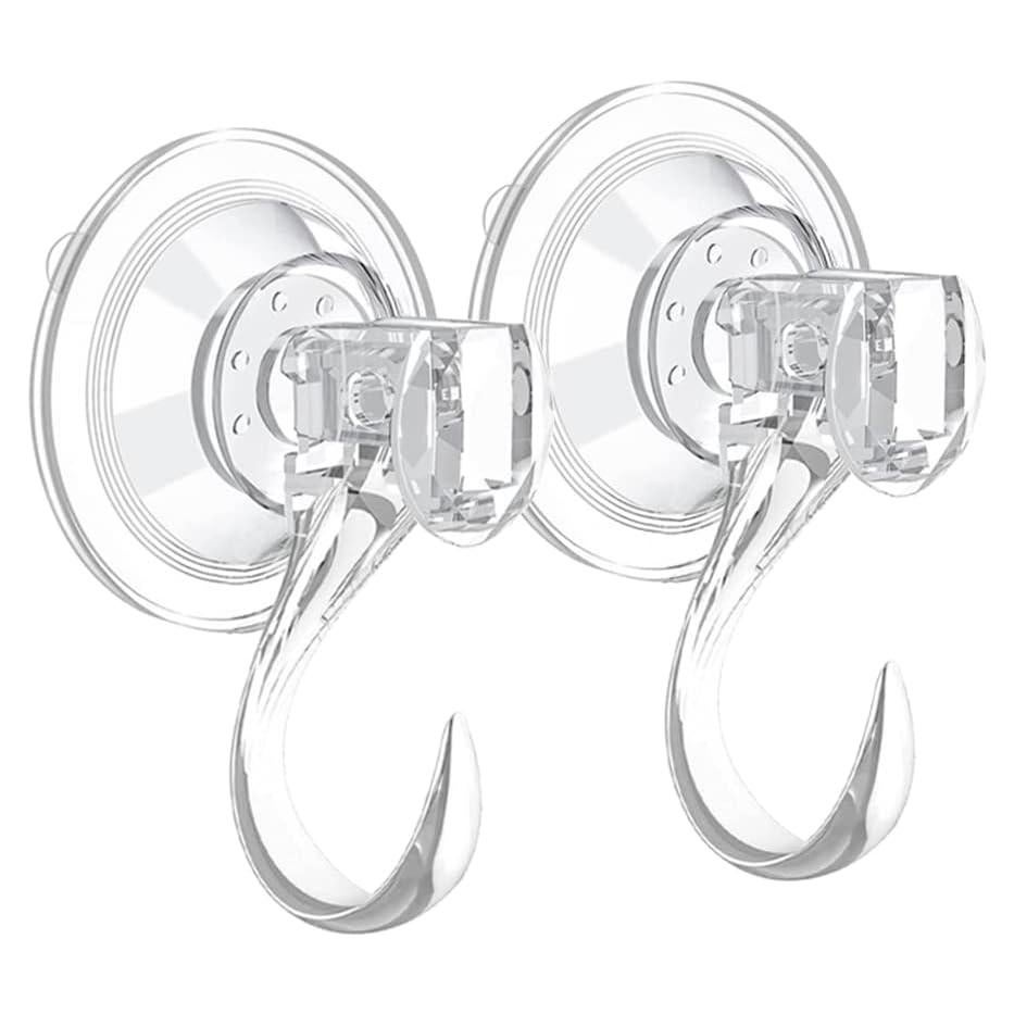 Ganchos de Ventosa Transparentes STAMI PLET - 2 Piezas 10KG