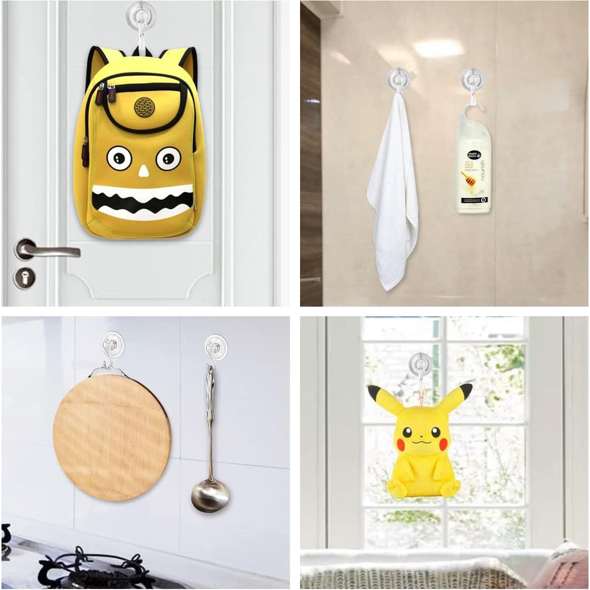 Ganchos de Ventosa Transparentes STAMI PLET - 2 Piezas 10KG