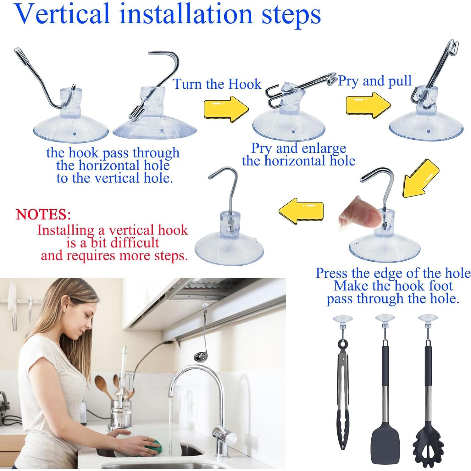Ganchos de Ventosa Removibles AncBace 6 Piezas 1.36 kg