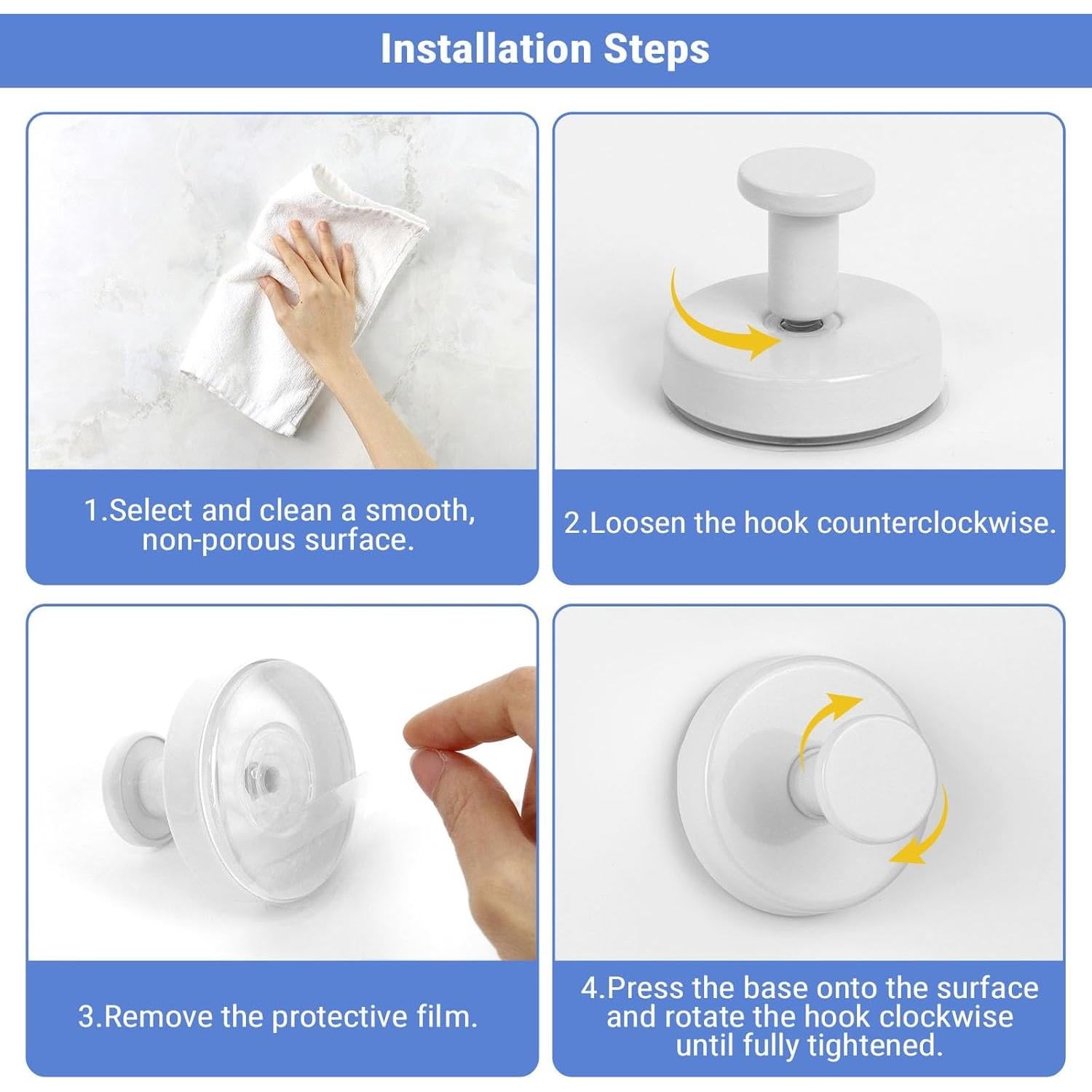 Ganchos de Ventosa de Acero Inoxidable Temporada 2 - 2 Pcs