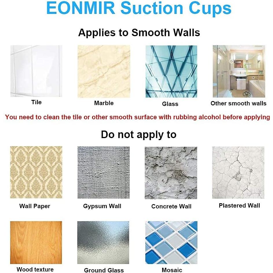 Conectores de Caddy de Ducha EONMIR 4Pcs con Ventosas