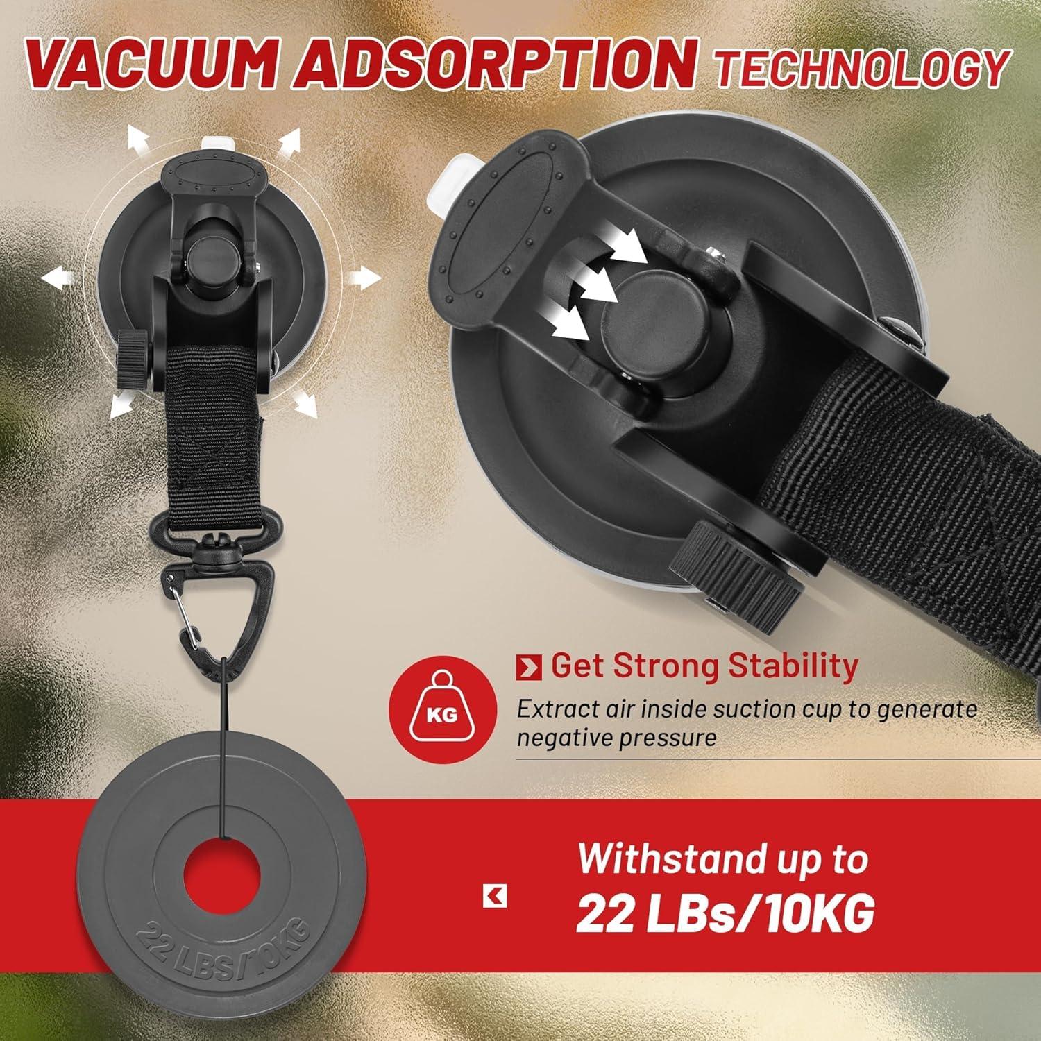 Anclaje de Succión Red Wolf 65MM Alta Resistencia 10KG 2PC