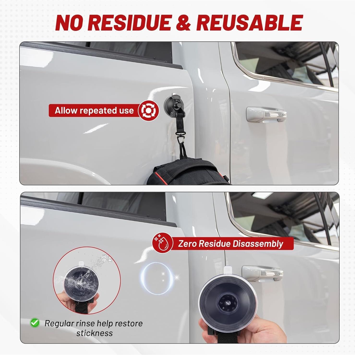 Anclaje de Succión Red Wolf 65MM Alta Resistencia 10KG 2PC