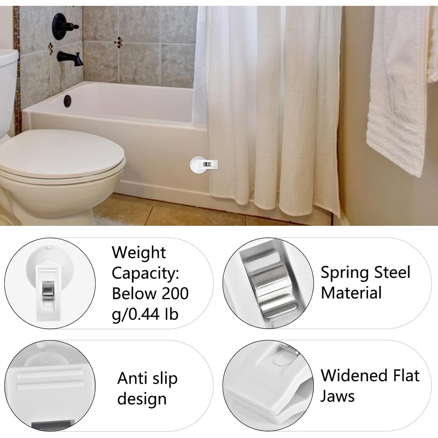 Clip de Ventosa Multiusos 8 Pcs Sankoly Blanco 200g