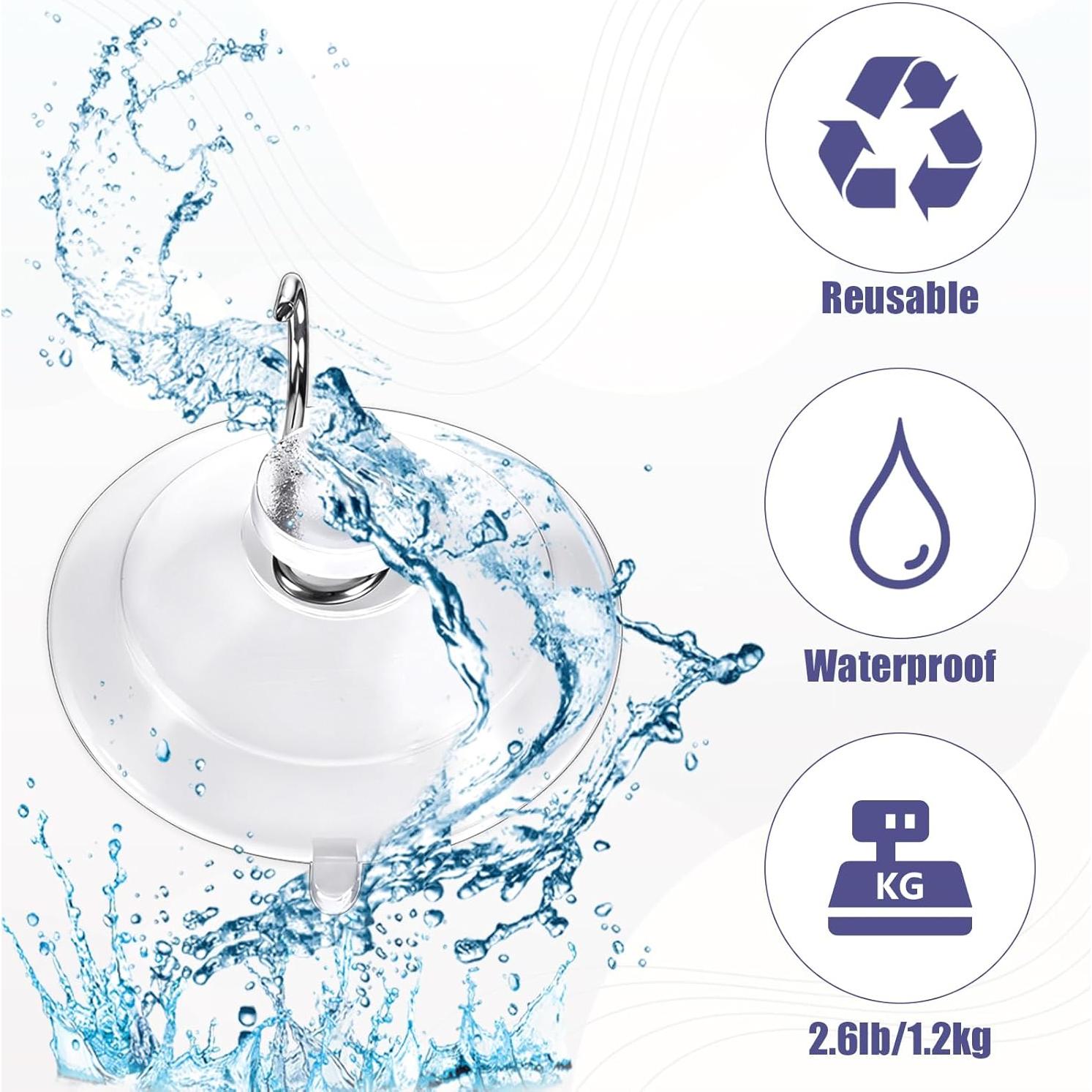 Ganchos de Succión Transparentes DIVINA VITAE 80Pcs 4.5cm