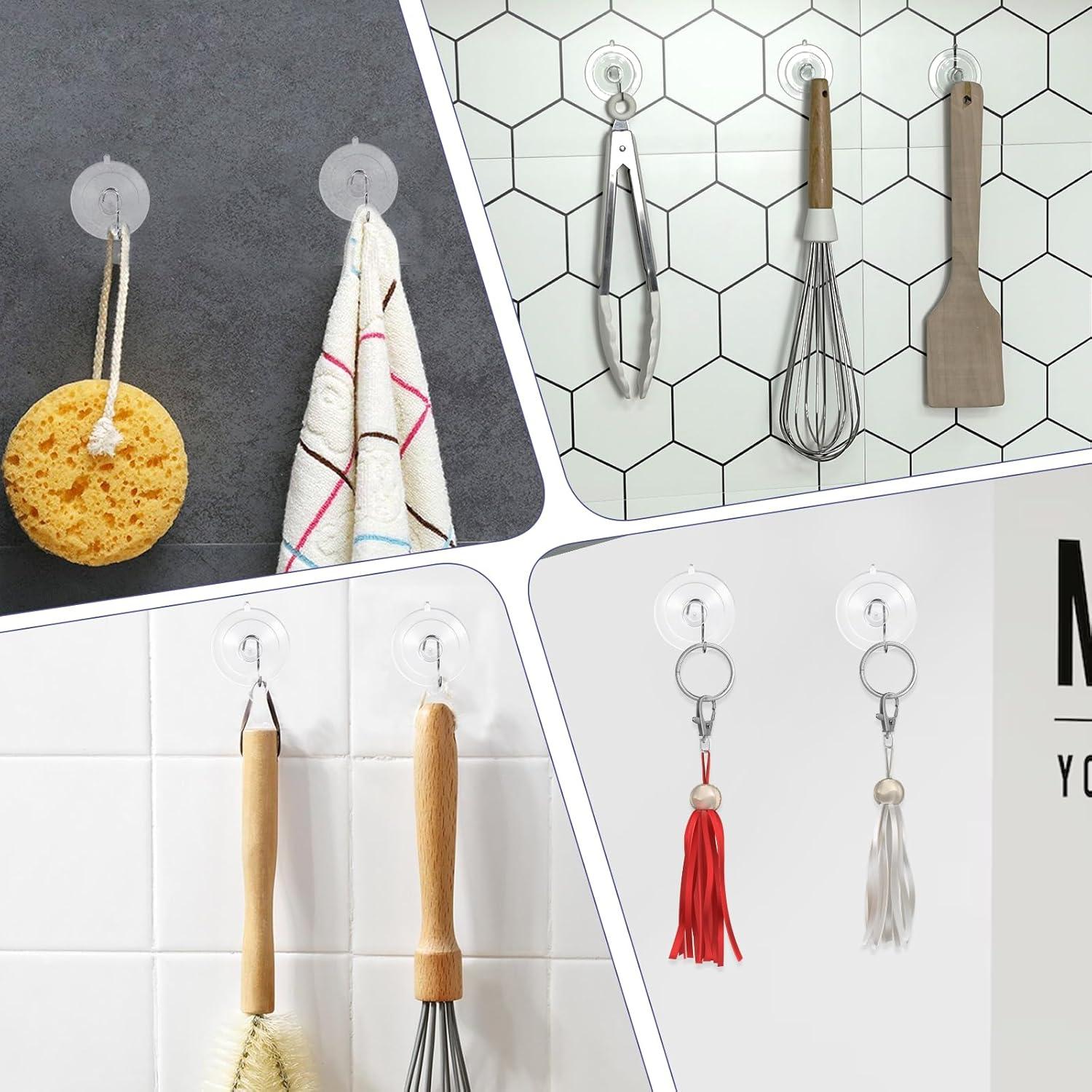 Ganchos de Succión Transparentes DIVINA VITAE 80Pcs 4.5cm