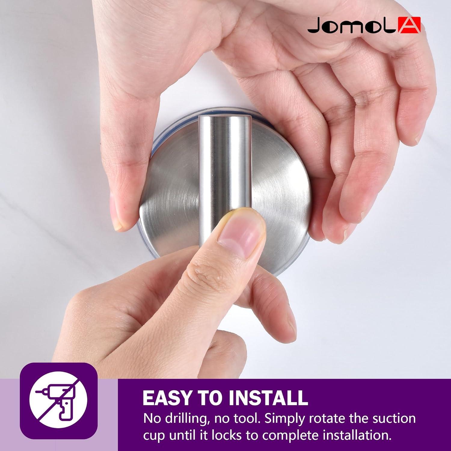 Ganchos de Ventosa JOMOLA Acero Inoxidable 2 Pcs Alta Resistencia