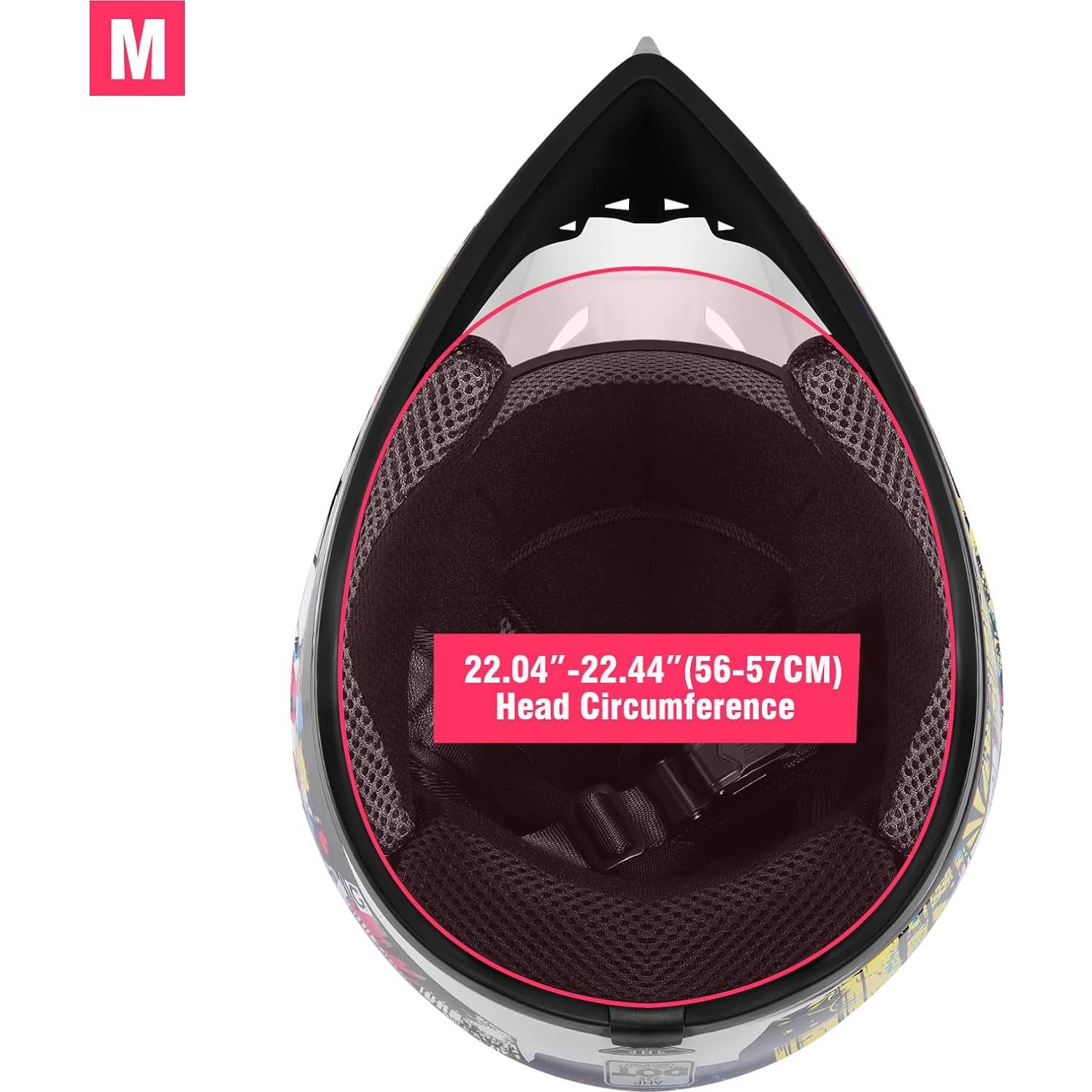 Casco Integral H-YEEU Motocicleta Off-Road Mediano