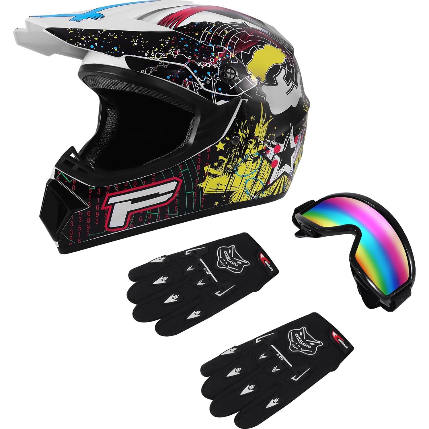 Casco Integral H-YEEU Motocicleta Off-Road Mediano