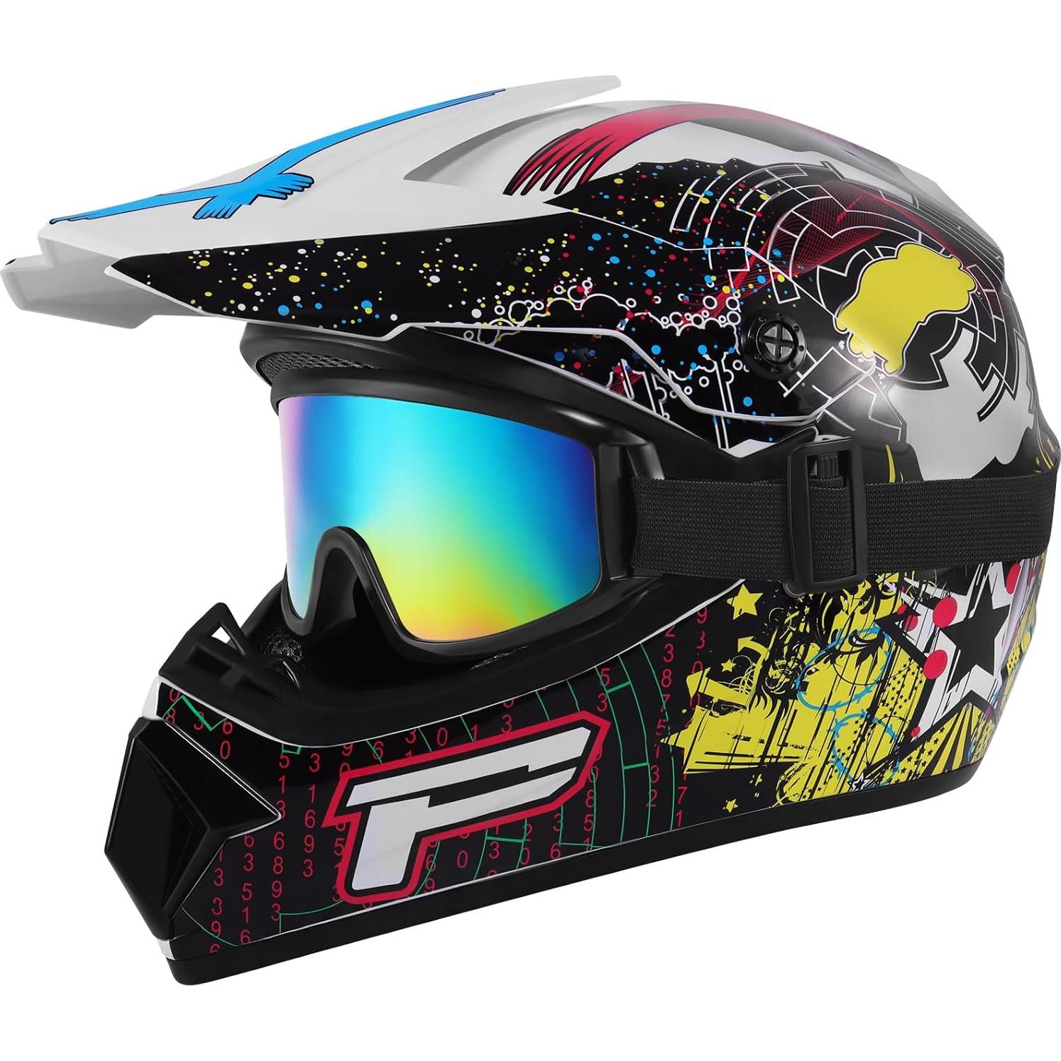 Casco Integral H-YEEU Motocicleta Off-Road Mediano