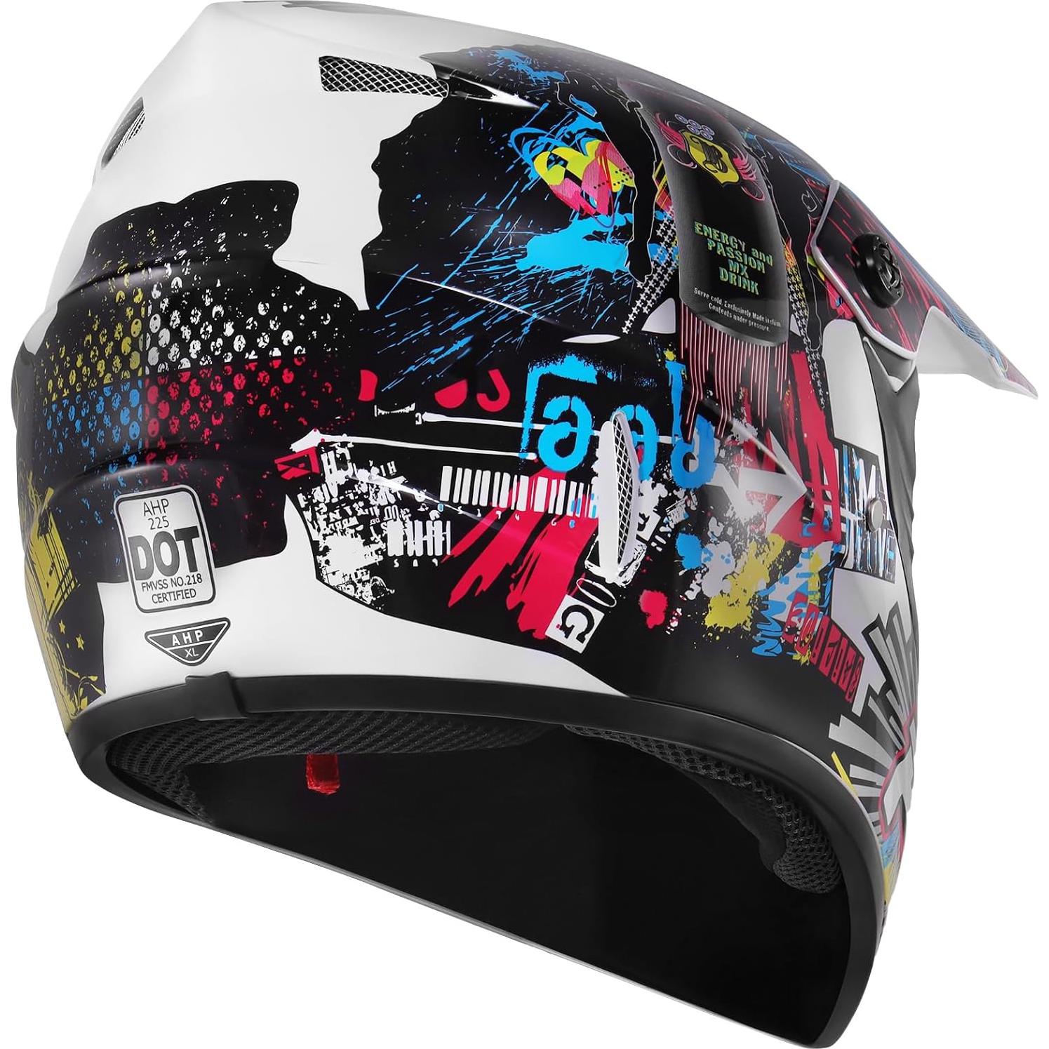 Casco Integral H-YEEU Motocicleta Off-Road Mediano