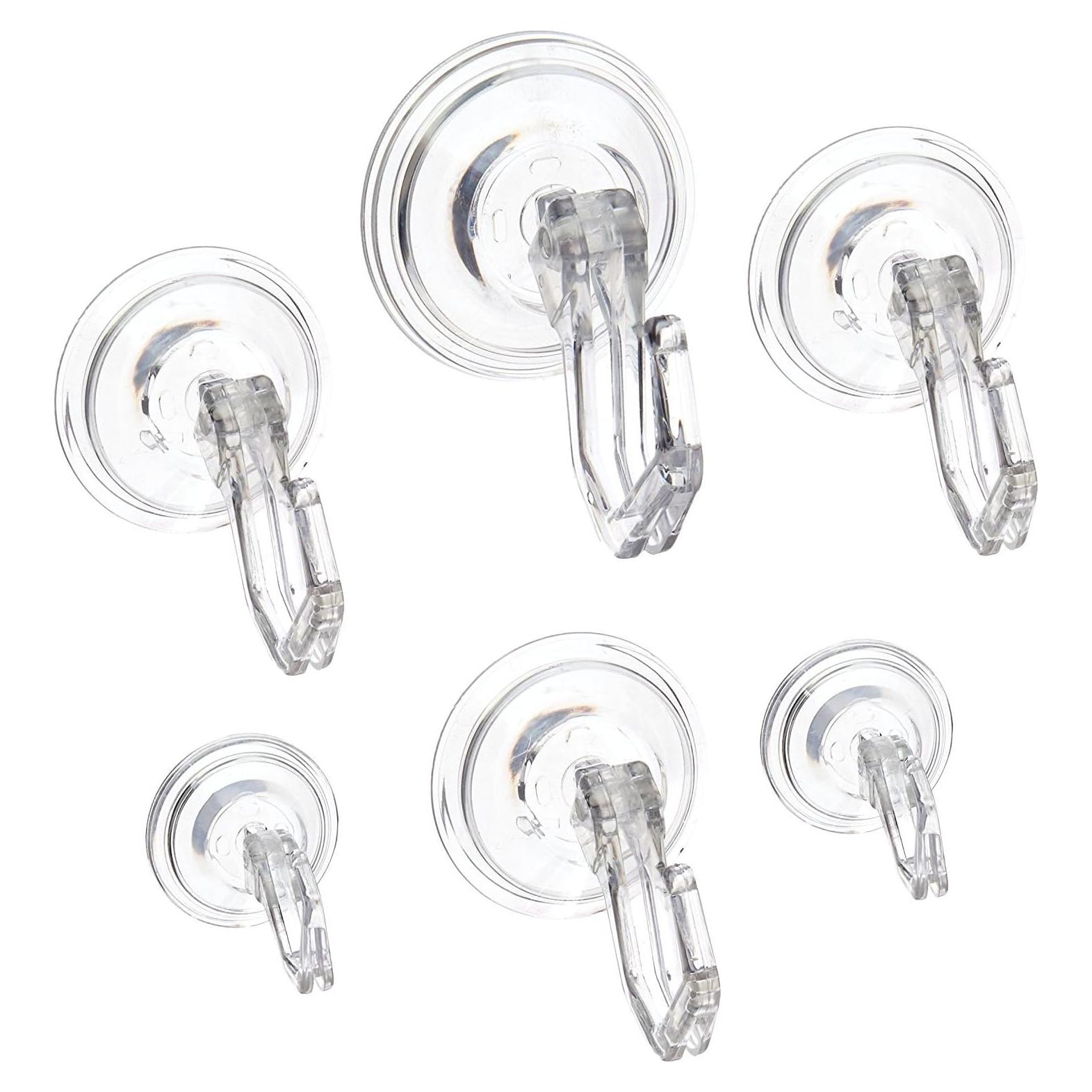 Ganchos de Succión Power Lock iDesign Set de 6 Transparente