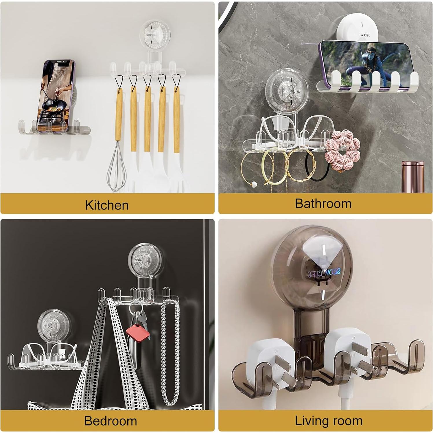 Gancho de Ventosa VAN CADENE 2 Paquetes para Ducha 136g