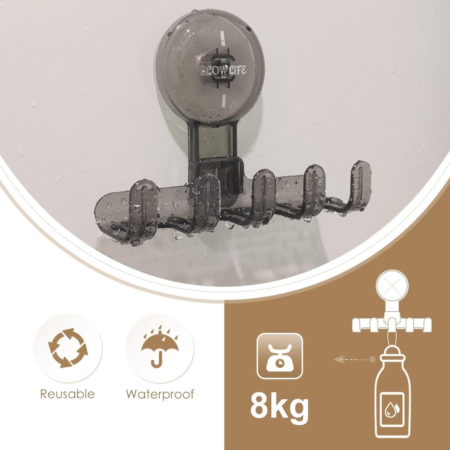 Gancho de Ventosa VAN CADENE 2 Paquetes para Ducha 136g