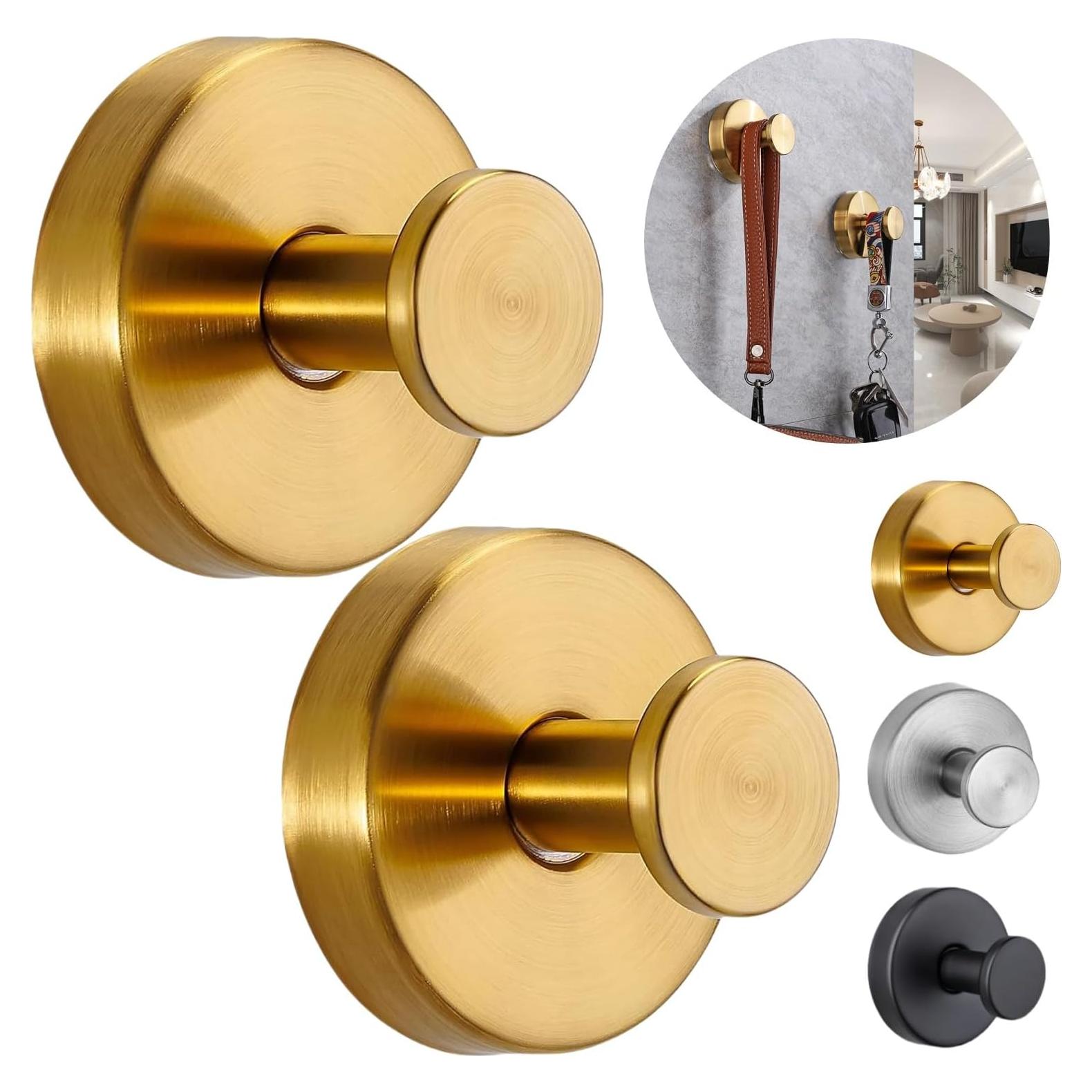 Ganchos de Ventosa para Pared DSXHXXKG - 2 Dorados