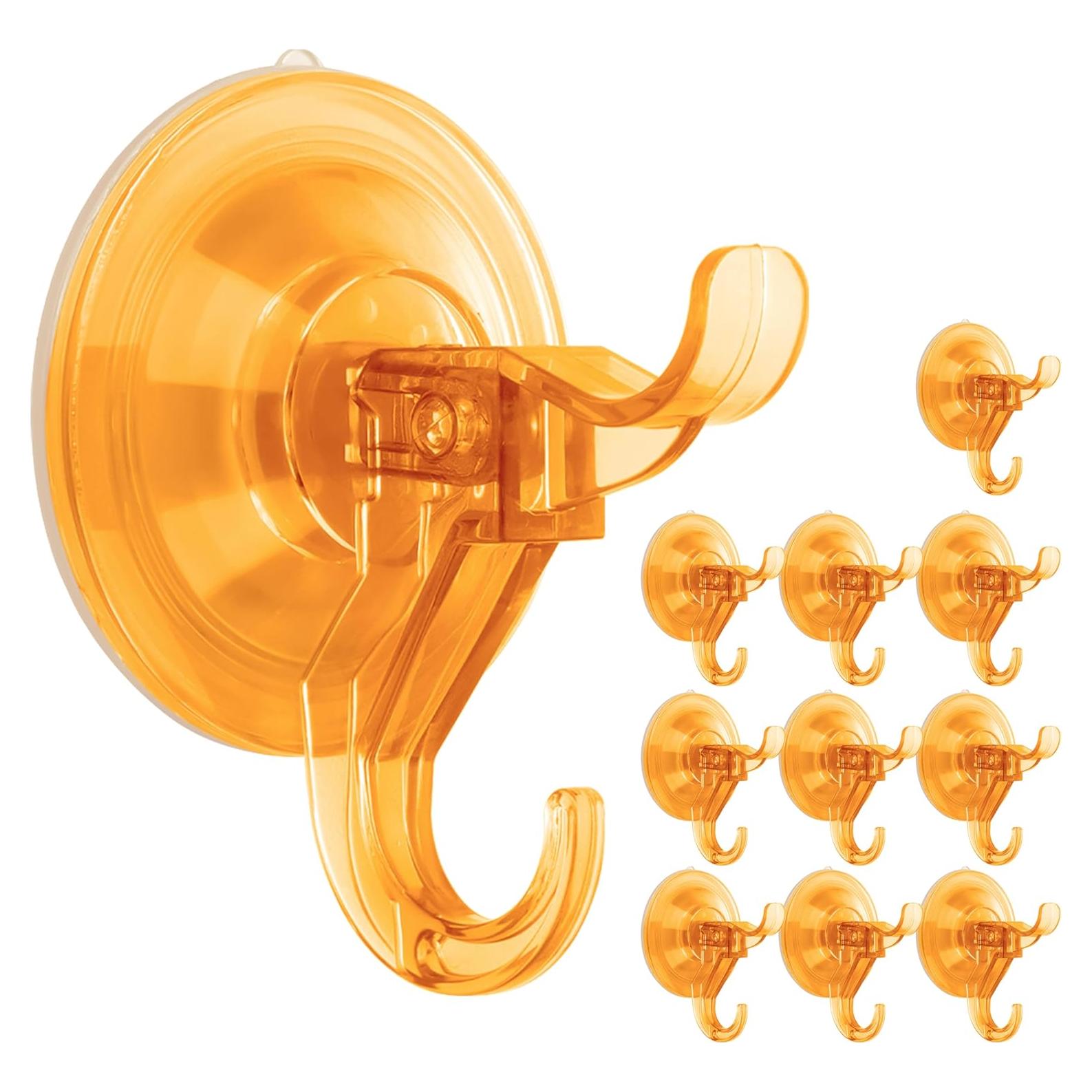 Ganchos de Succión ANDGOO Naranja, Paquete de 10, 5 kg