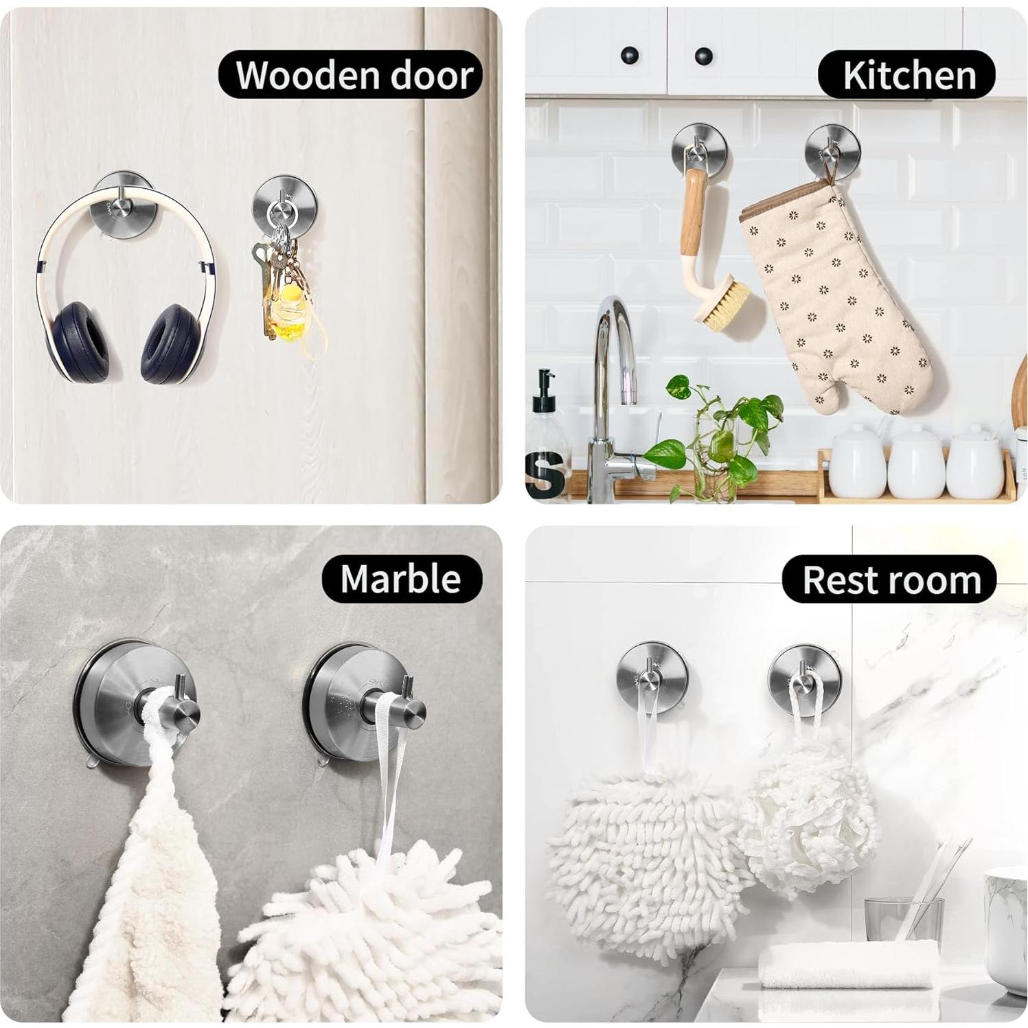 Ganchos de Pared SVG HOME 2pcs Acero Inoxidable 304 Plata