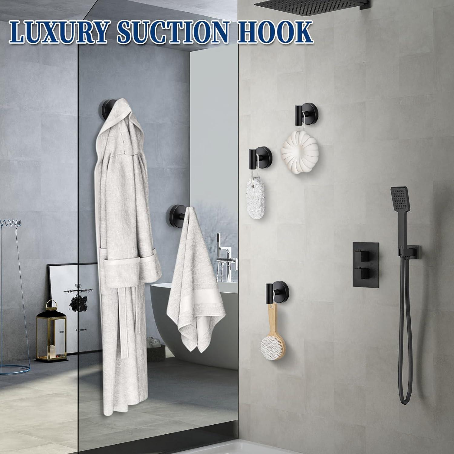 Ganchos de Ventosa Warlve Reutilizables para Baño - 4 Unidades