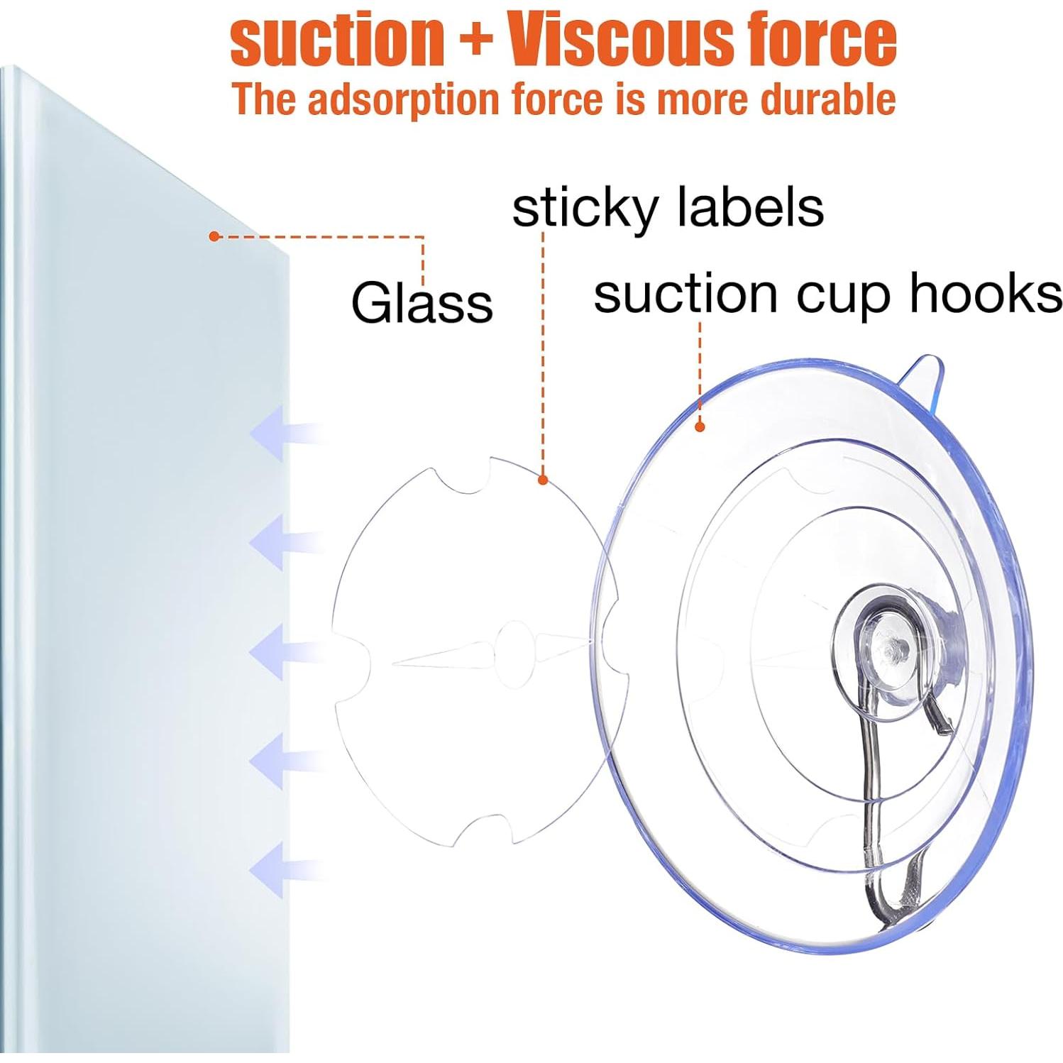 Gancho de Ventosa Grande MAISEEN 6 Piezas 3.18 Kg Transparente