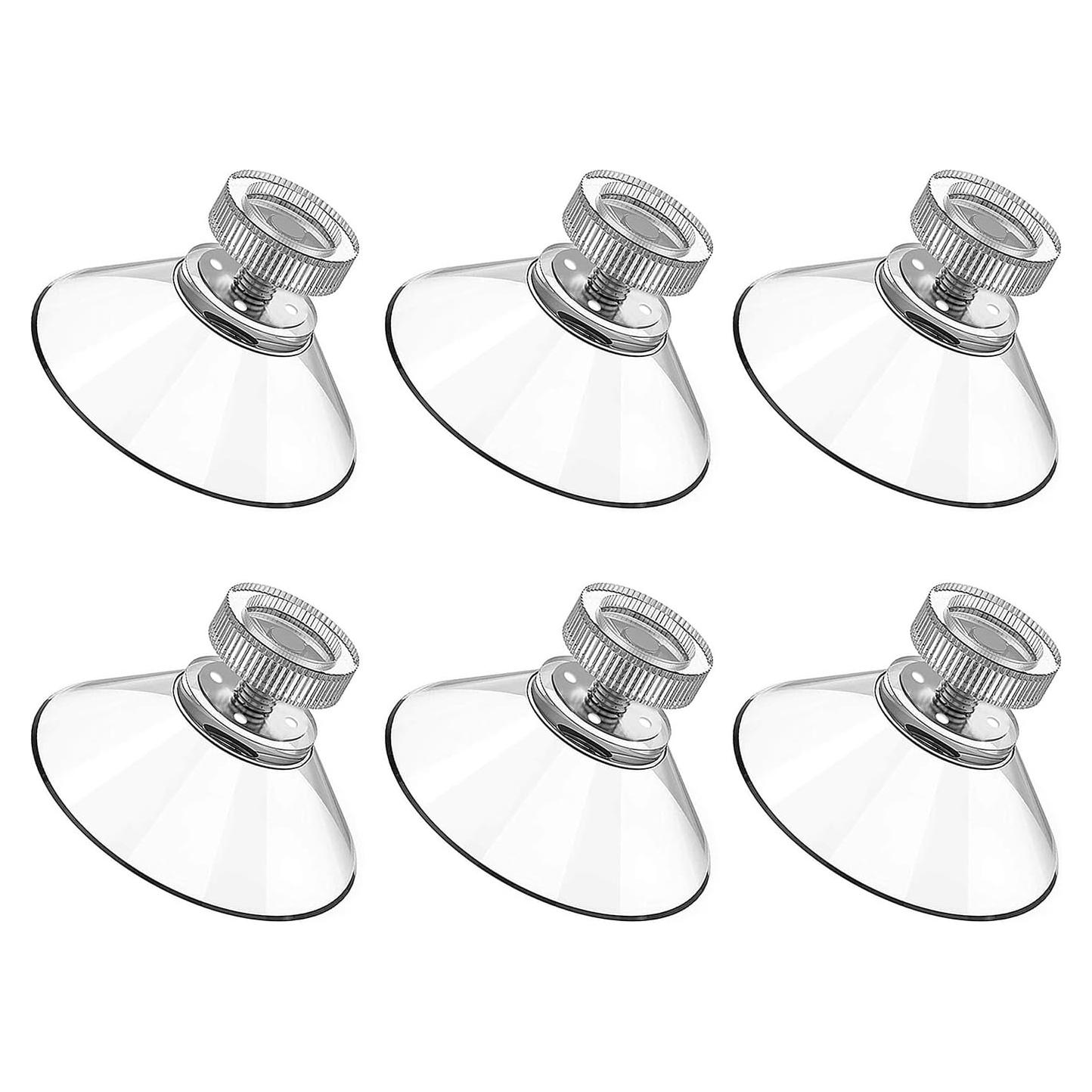 6 Ventosas de Succión Transparentes 4cm Juxiamal para Baño y Coche