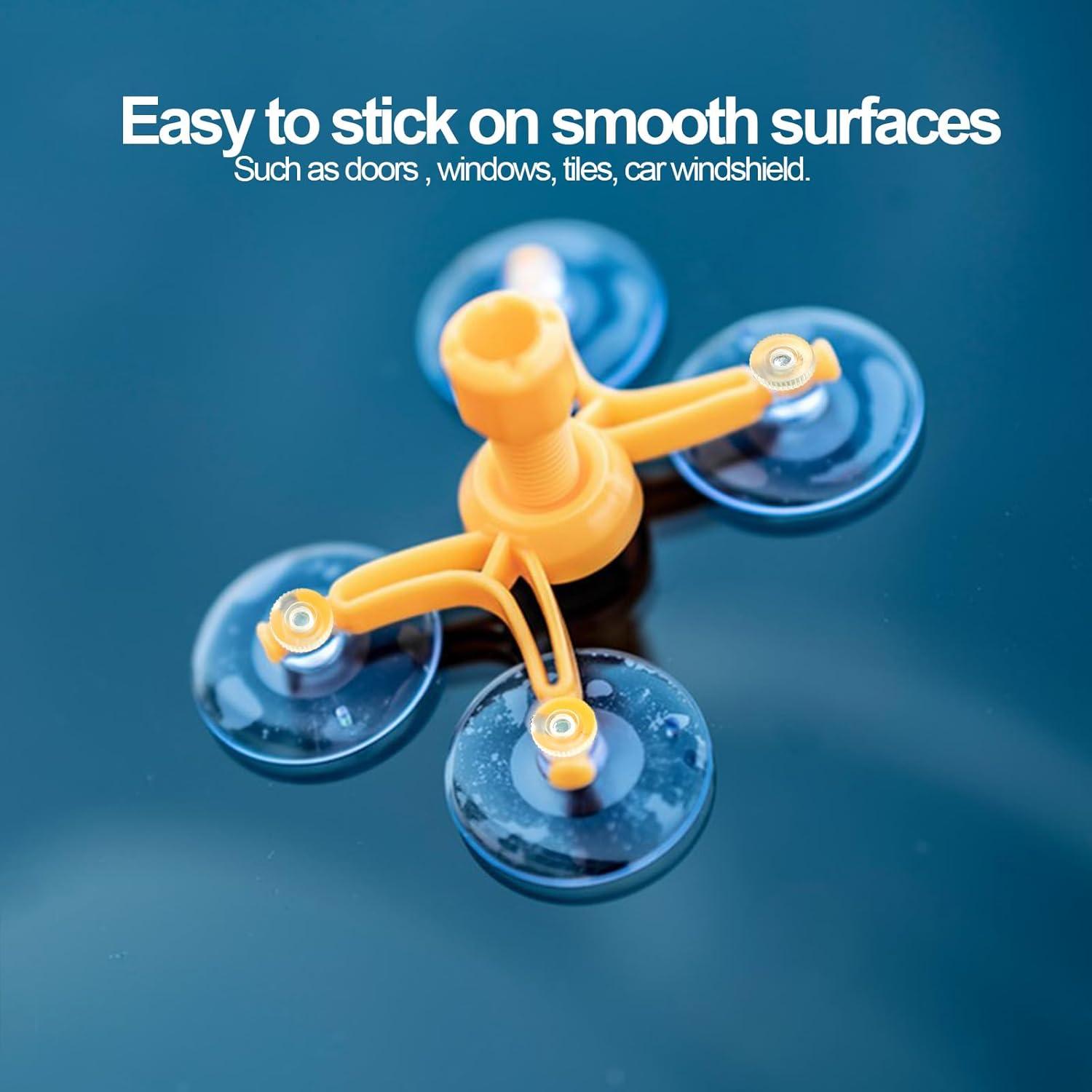 6 Ventosas de Succión Transparentes 4cm Juxiamal para Baño y Coche