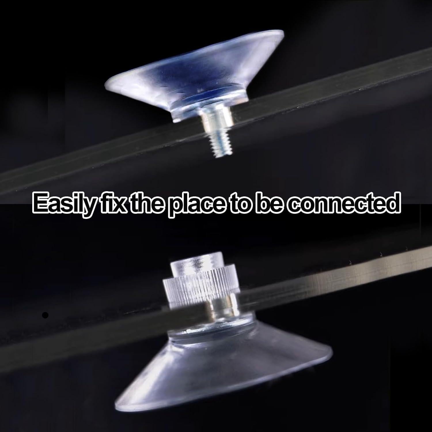 6 Ventosas de Succión Transparentes 4cm Juxiamal para Baño y Coche