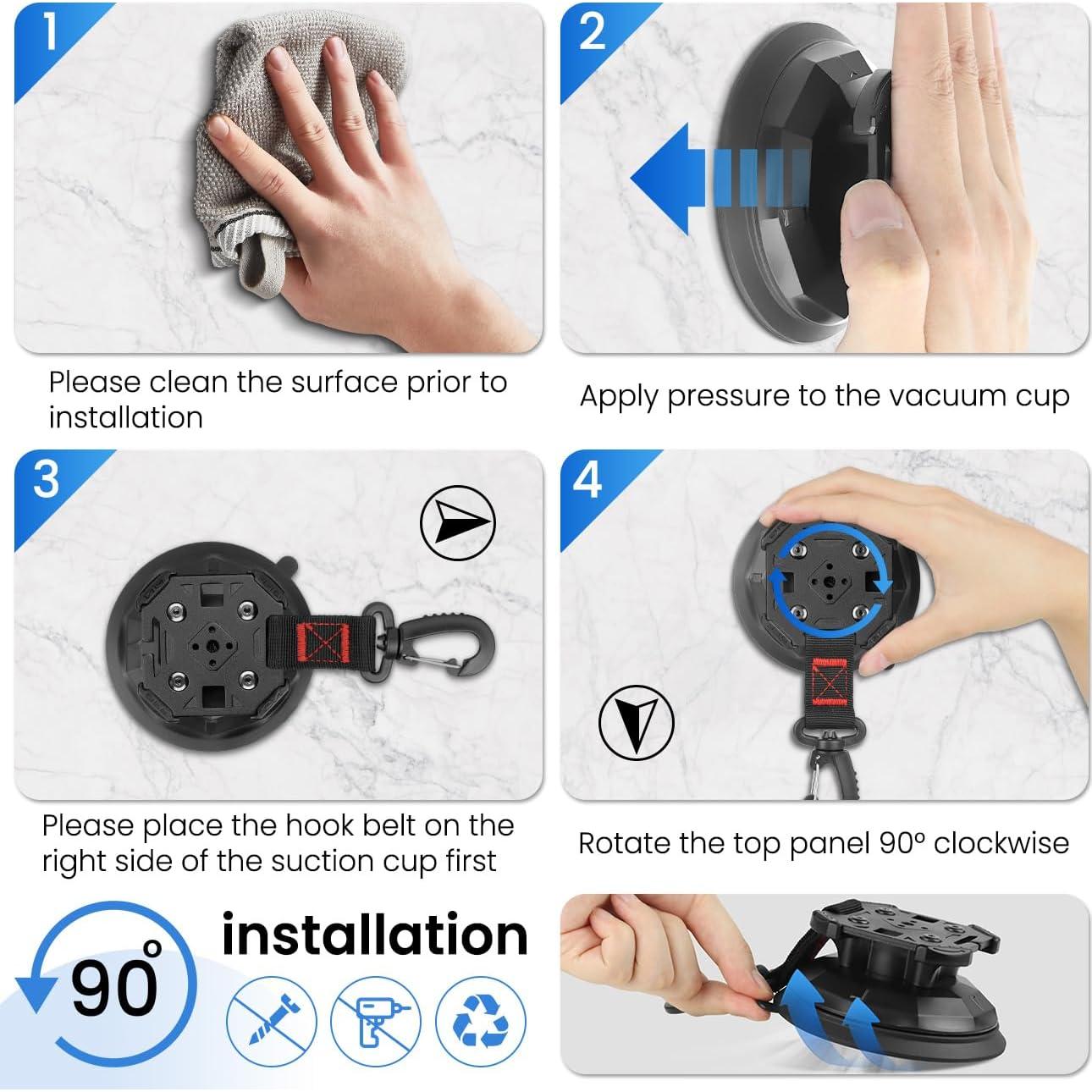 Ganchos de Ventosa HLOGREE 4PCS Alta Resistencia 20kg