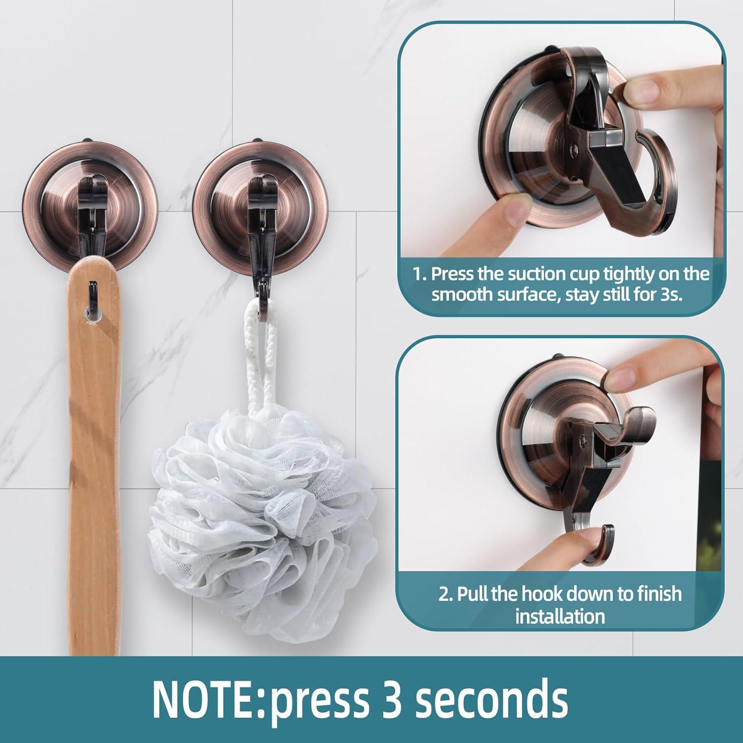 Ganchos de Ventosa Antimbee 10 Piezas 5 kg Cobre Rojo