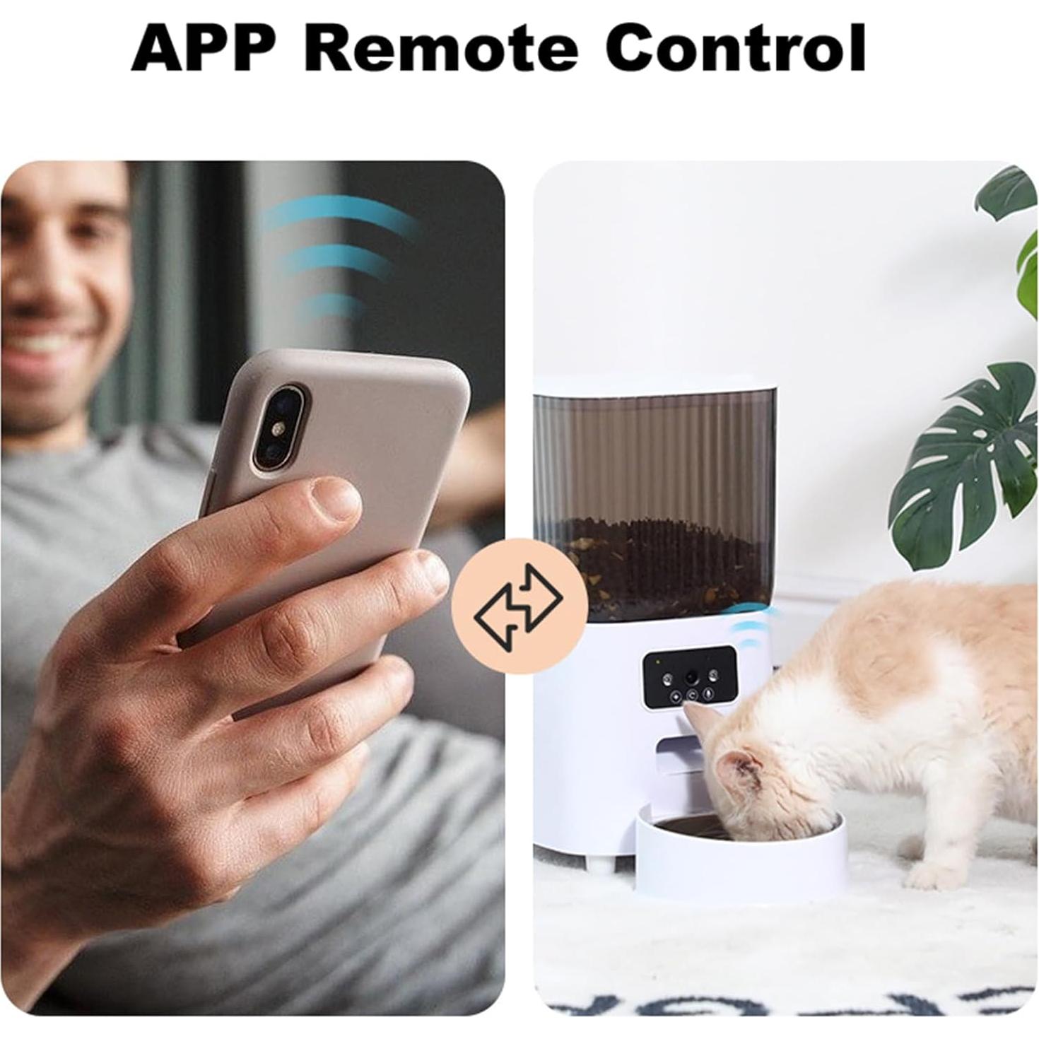 Comedero Automático para Gatos Junbec-pet 5L Doble Cuencos