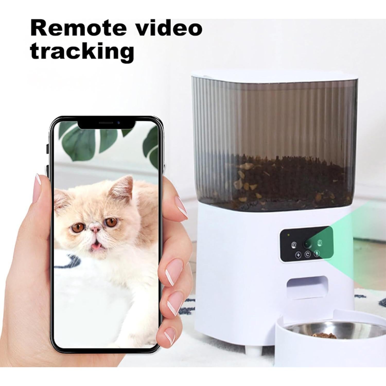 Comedero Automático para Gatos Junbec-pet 5L Doble Cuencos