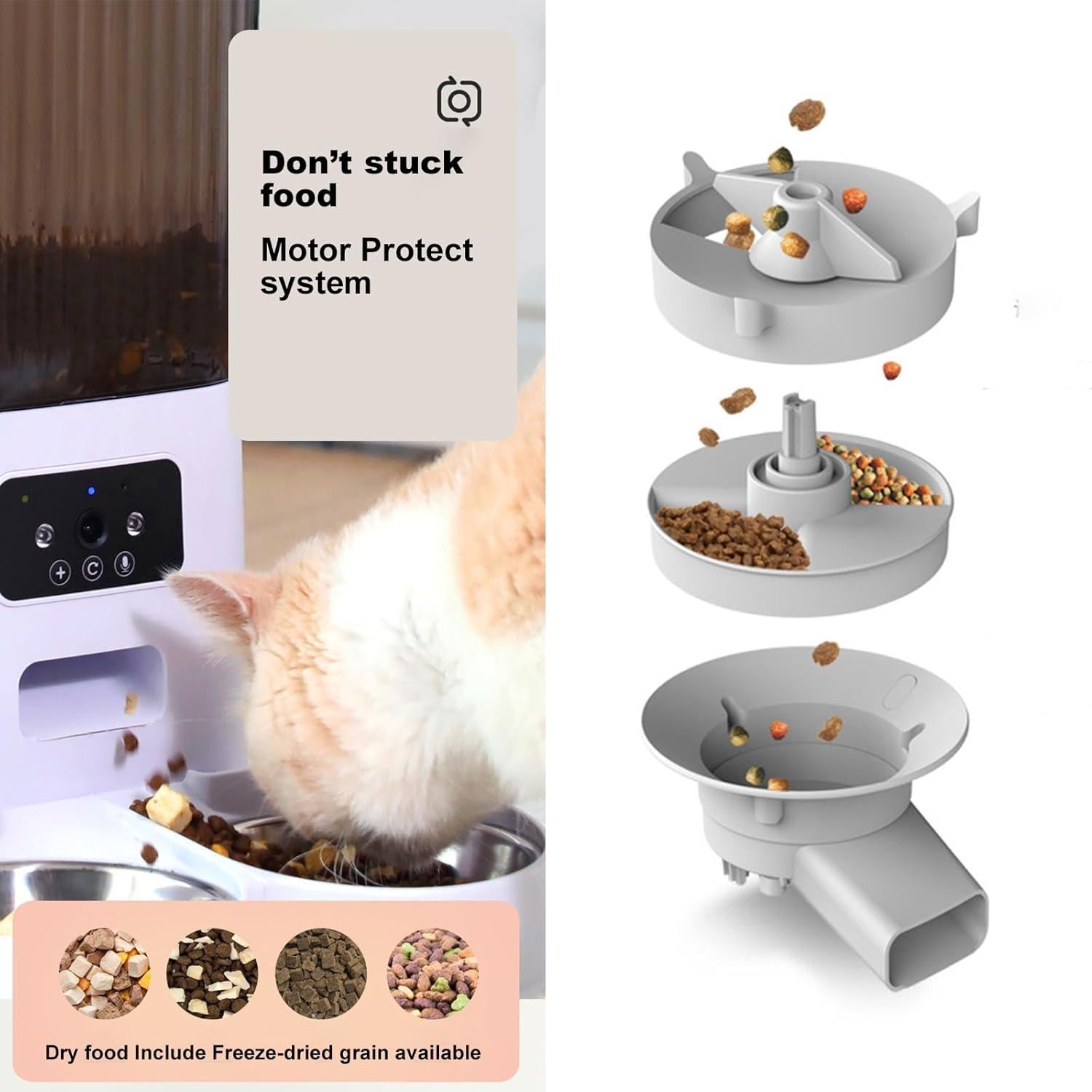 Comedero Automático para Gatos Junbec-pet 5L Doble Cuencos