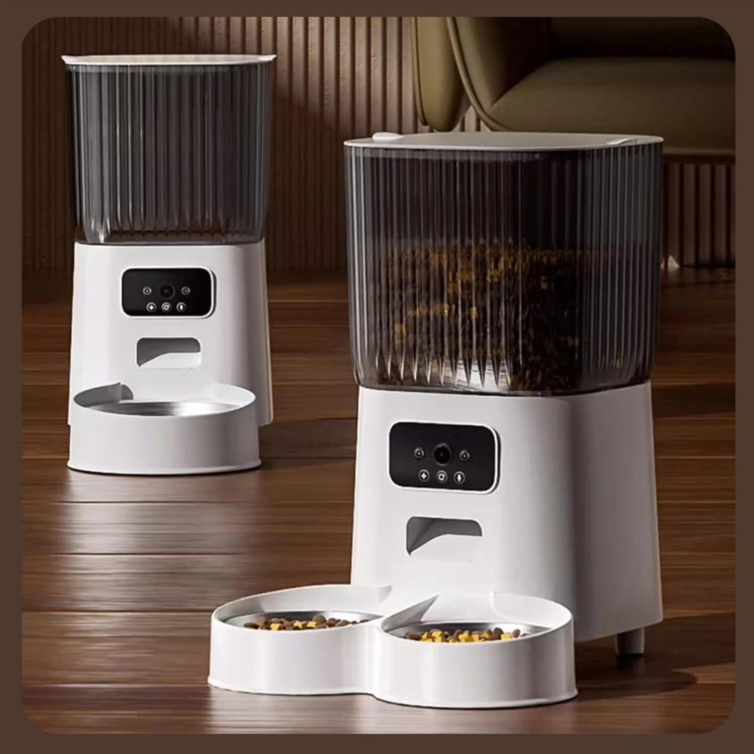 Comedero Automático para Gatos Junbec-pet 5L Doble Cuencos