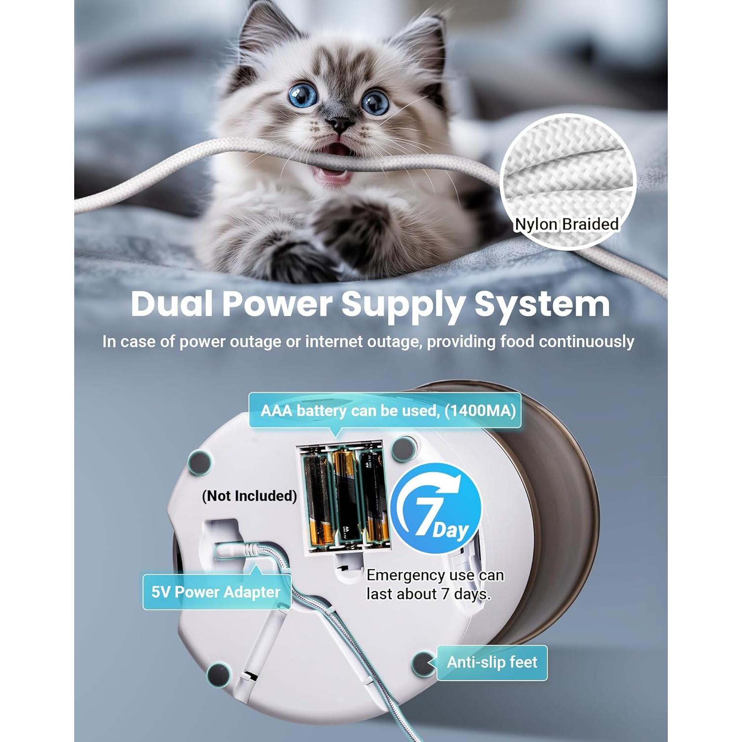 Comedero Automático WiFi Vacqueen 6L para Gatos y Perros