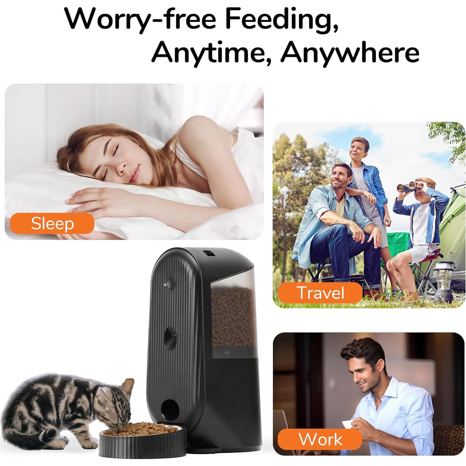 Comedero Automático FUKUMARU para Gatos y Perros 4L WiFi
