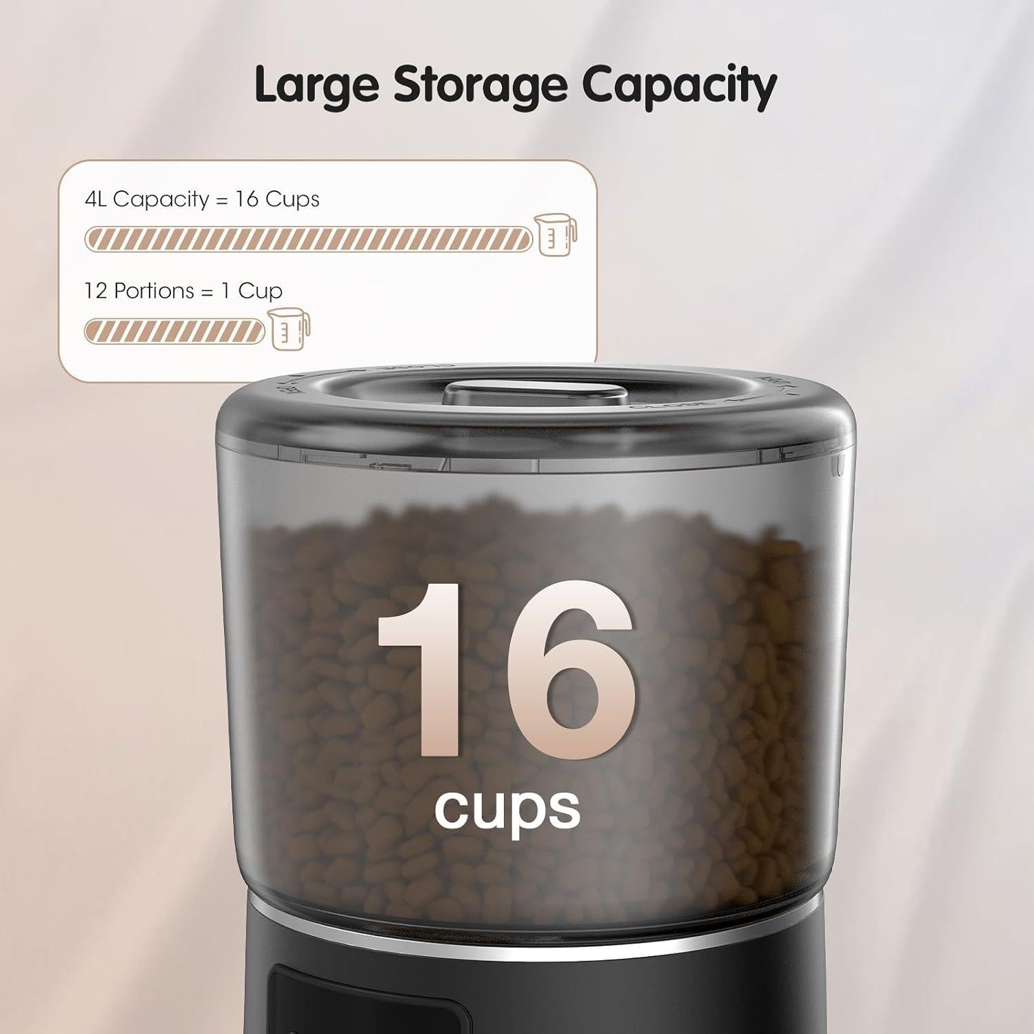 Dispensador Automático de Comida para Gatos UPOTGP 4L WiFi