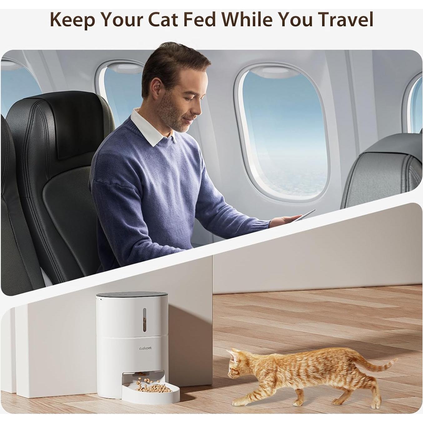 Comedero Automático para Gatos DUDUPET 4L WiFi Control APP