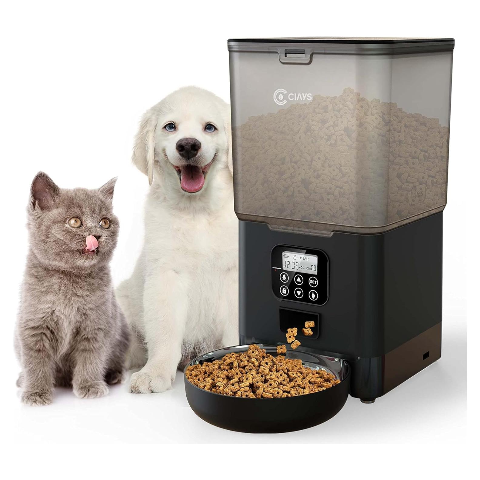 Comedero Automático para Gatos Ciays 5.6L con Grabadora de Voz