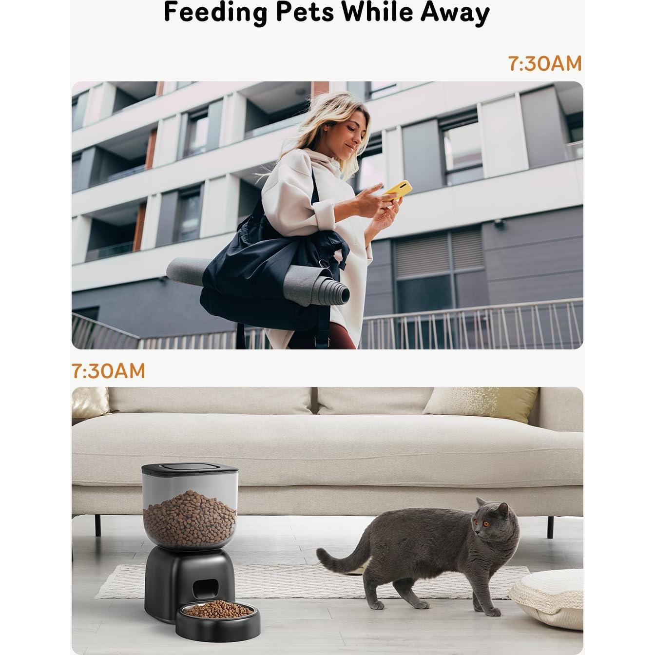 Dispensador Automático de Comida Sarpaws F14 para Gatos 3L