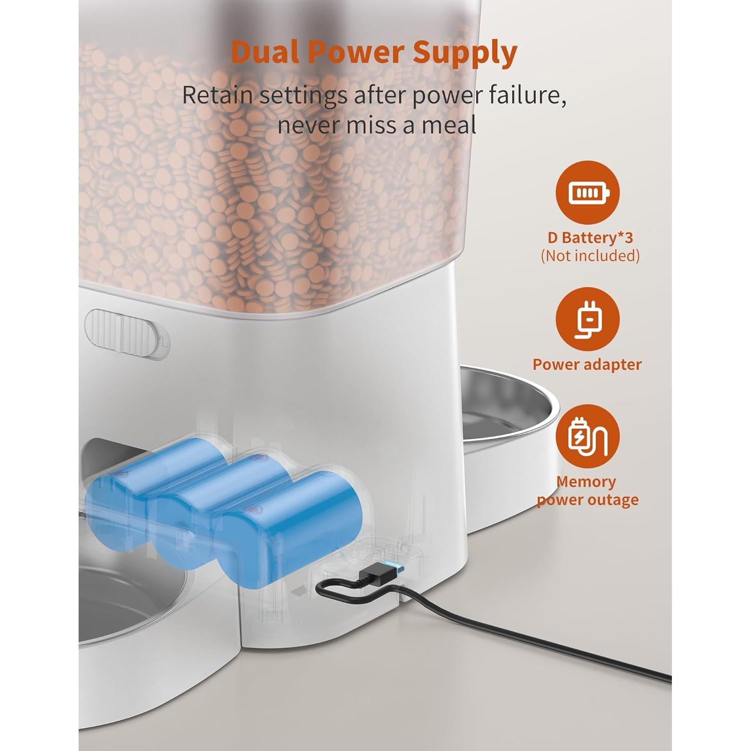 Dispensador Automático de Comida para Gatos HoneyGuaridan 3.5L