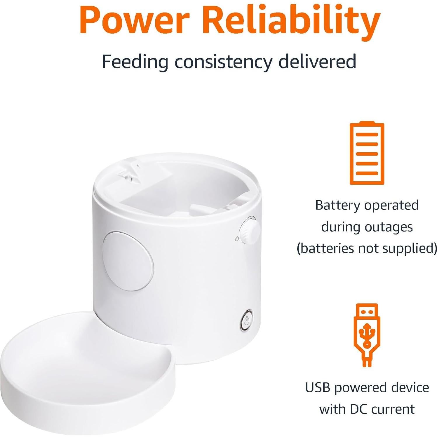 Alimentador Automático Amazon Basics 4L para Gatos y Perros