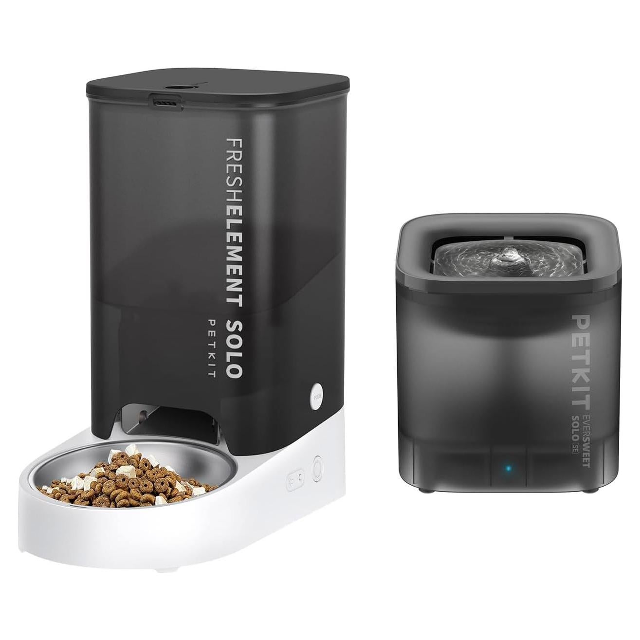 Alimentador Automático PETKIT con Cámara HD y Fuente de Agua 1.85L